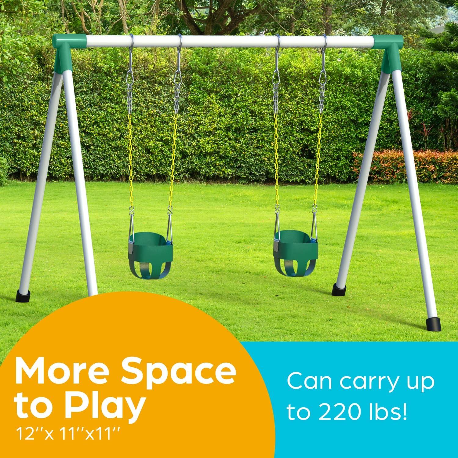 Columpio de Cubo Verde Jungle Gym Kingdom para Bebés - Alta Seguridad