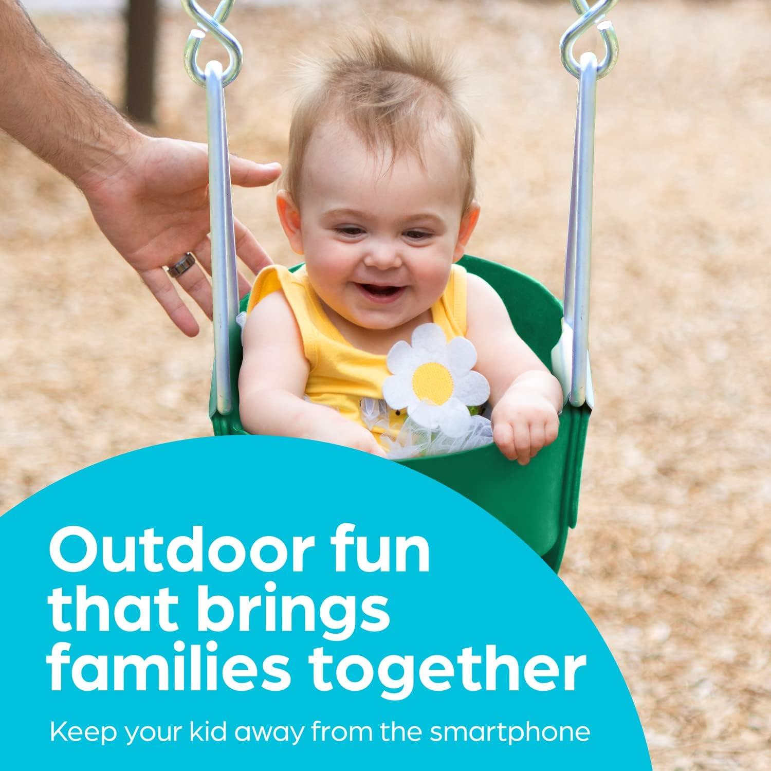 Columpio de Cubo Verde Jungle Gym Kingdom para Bebés - Alta Seguridad