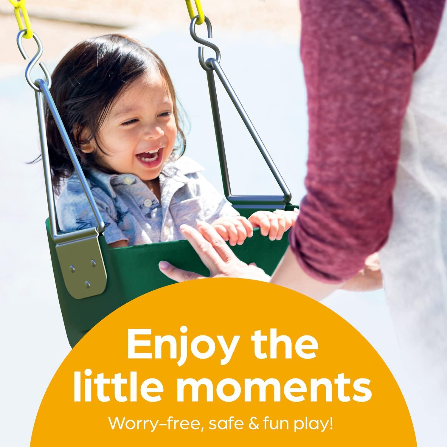 Columpio de Cubo Verde Jungle Gym Kingdom para Bebés - Alta Seguridad