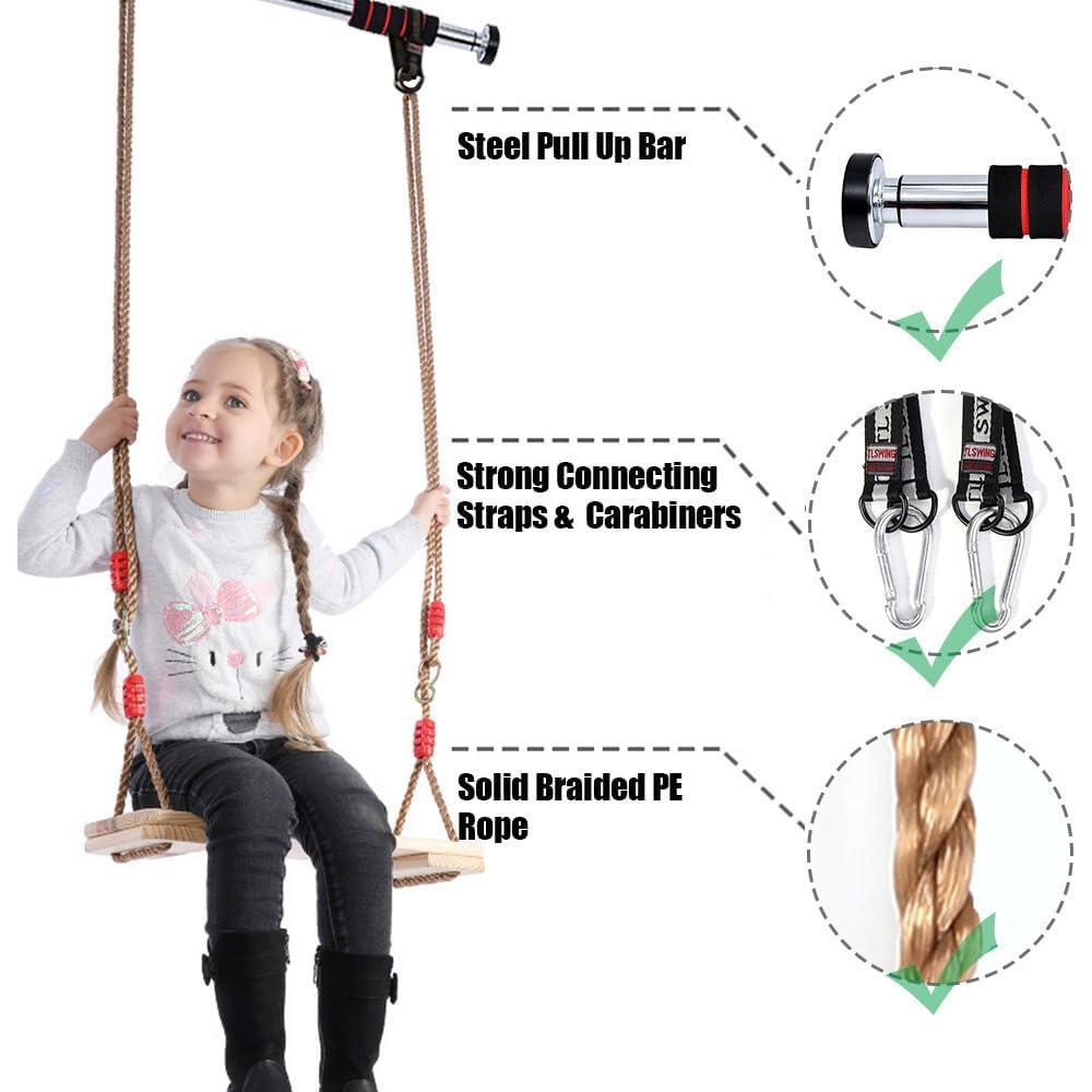 Juego de Columpio de Puerta Weavelife con Barra de Dominadas