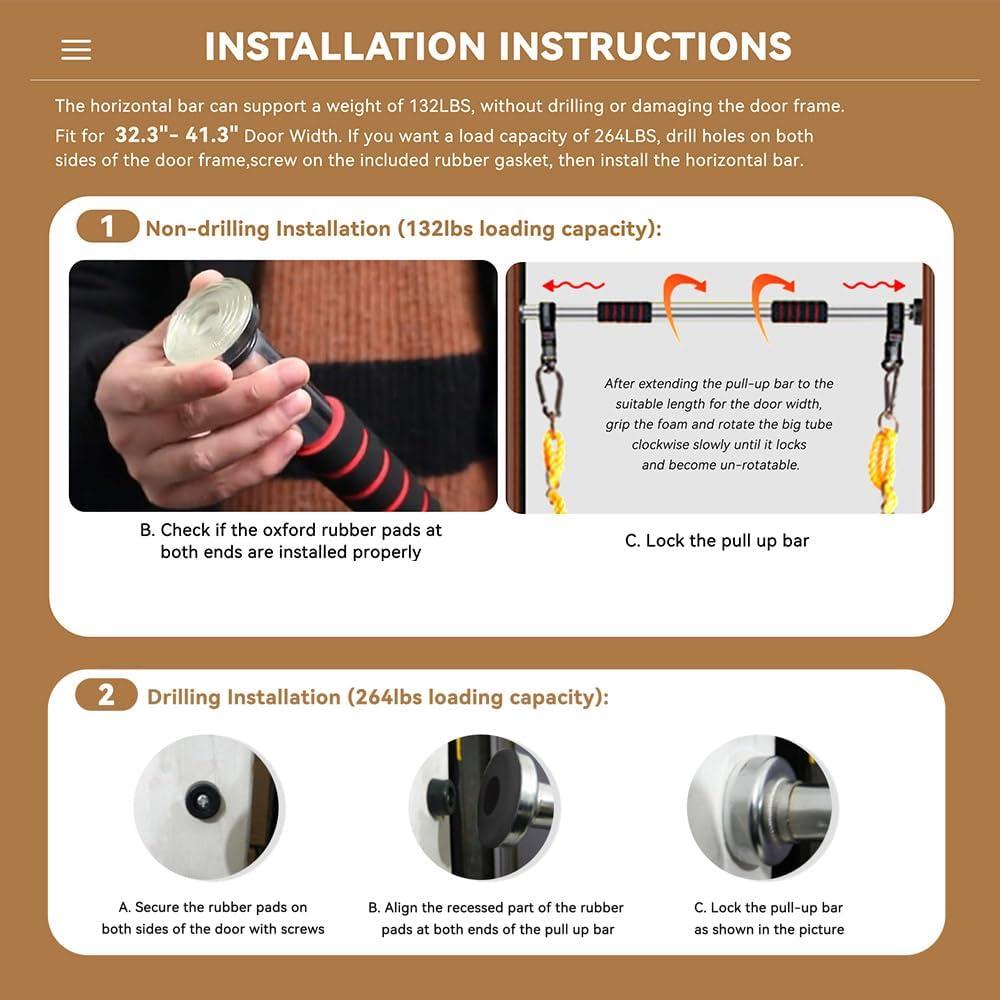 Juego de Columpio de Puerta Weavelife con Barra de Dominadas