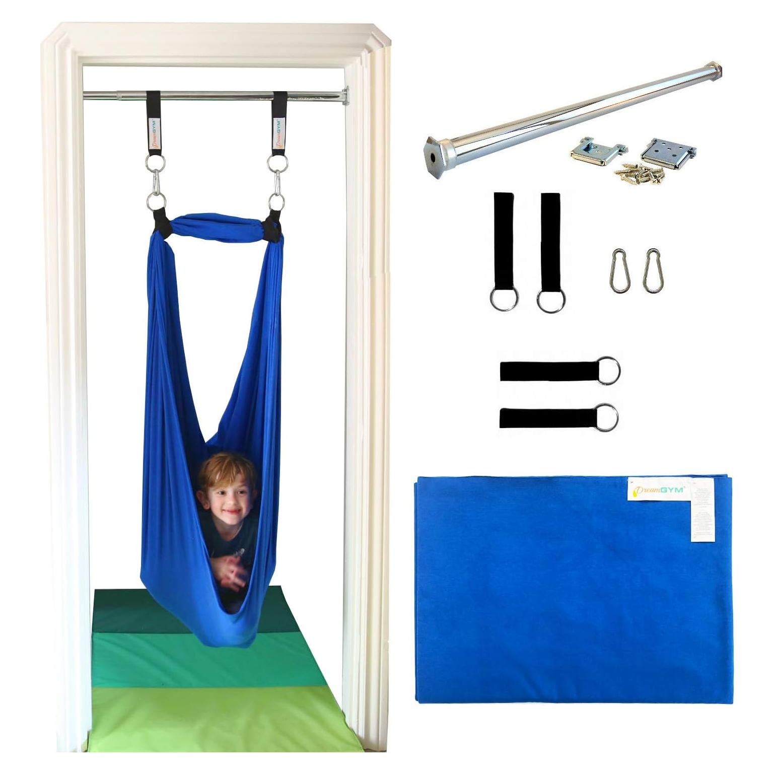 Columpio Sensorial DreamGYM para Puerta Azul - 99.79 kg