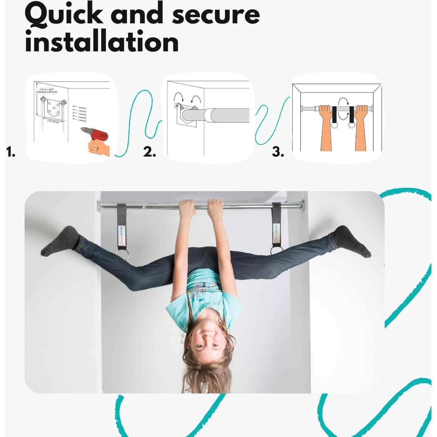 Columpio Sensorial DreamGYM para Puerta Azul - 99.79 kg