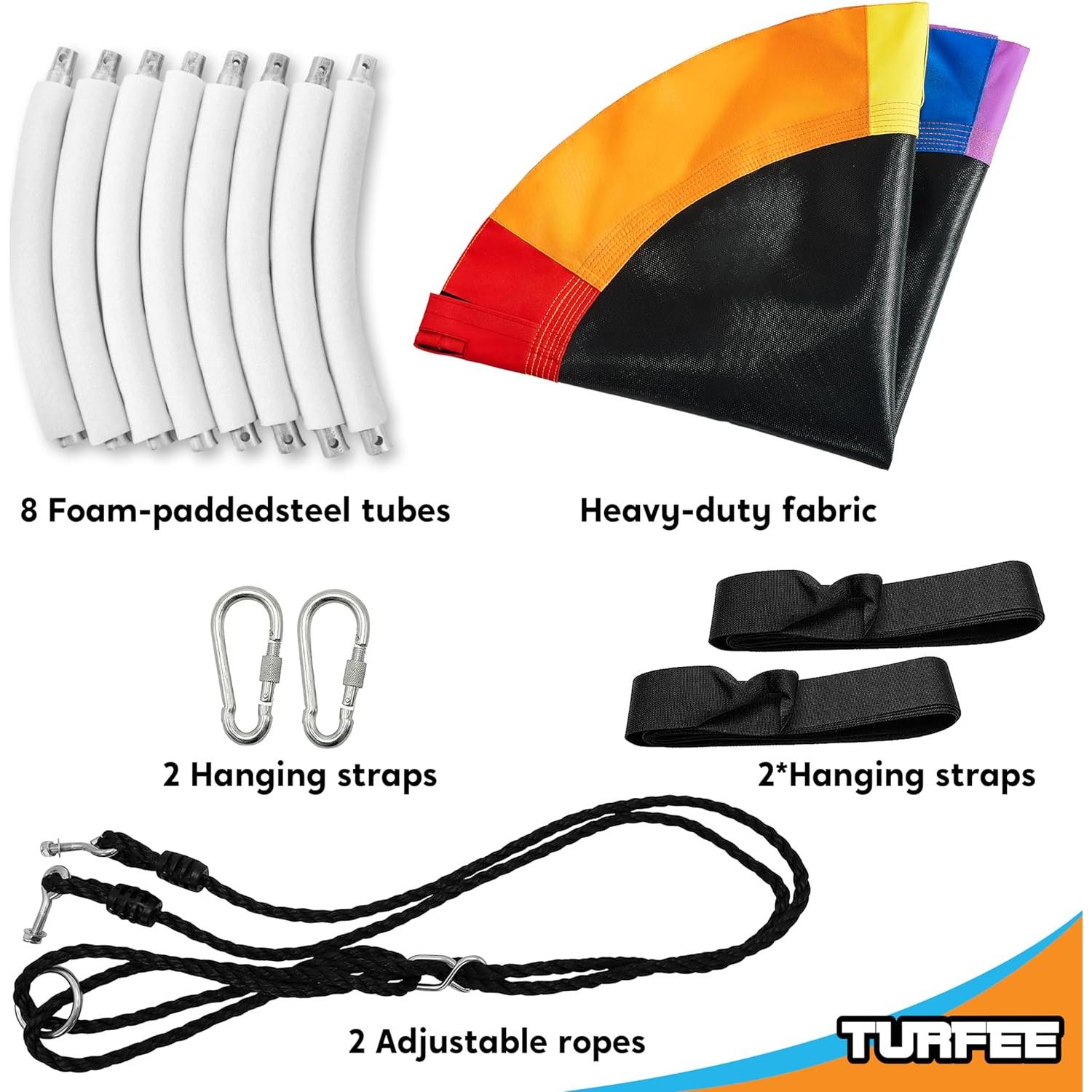 Columpio de Árbol TURFEE 102 cm Arcoíris para Niños