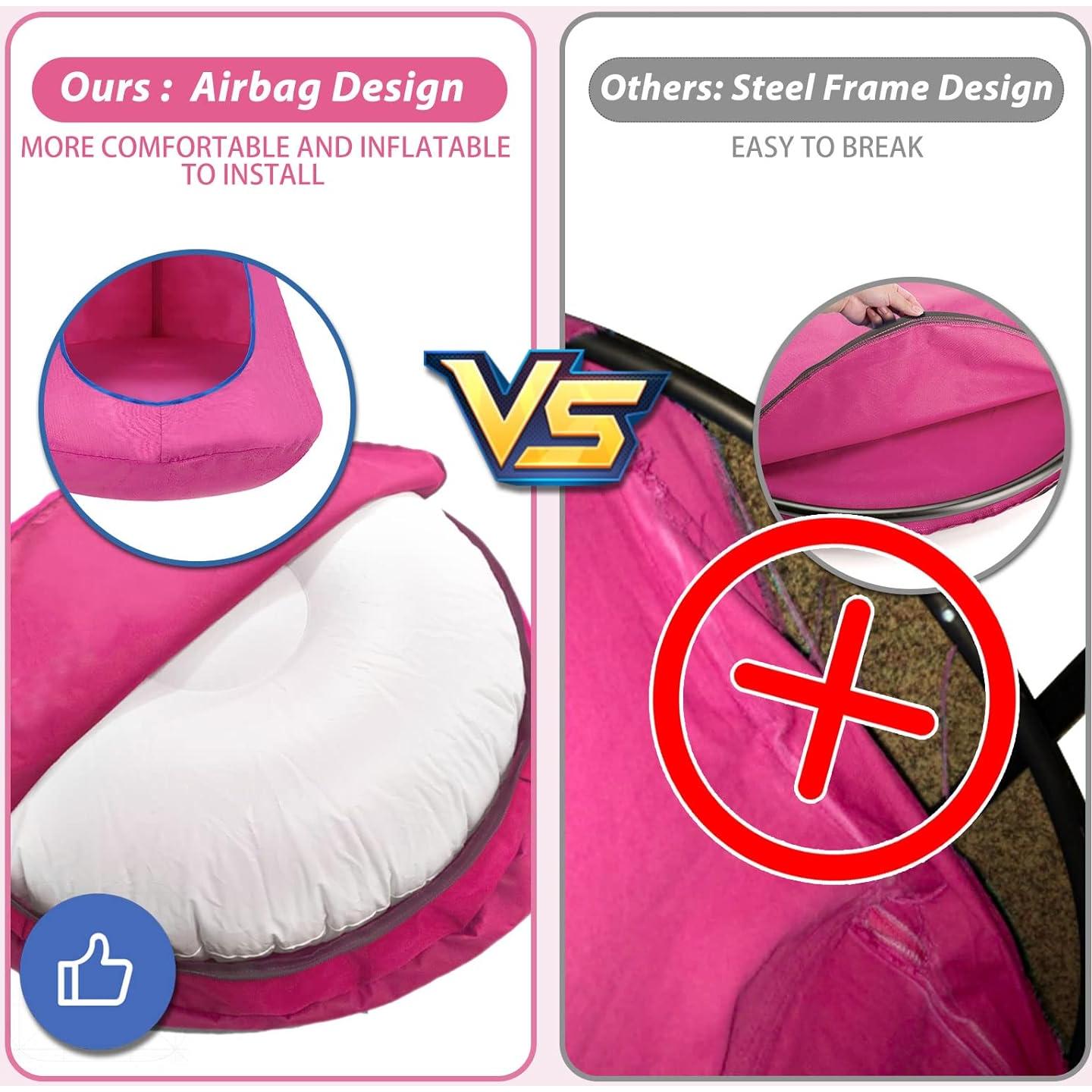 Silla de Columpio para Niños SUCHDECO Rosa 110.5 cm D x 132.1 cm H