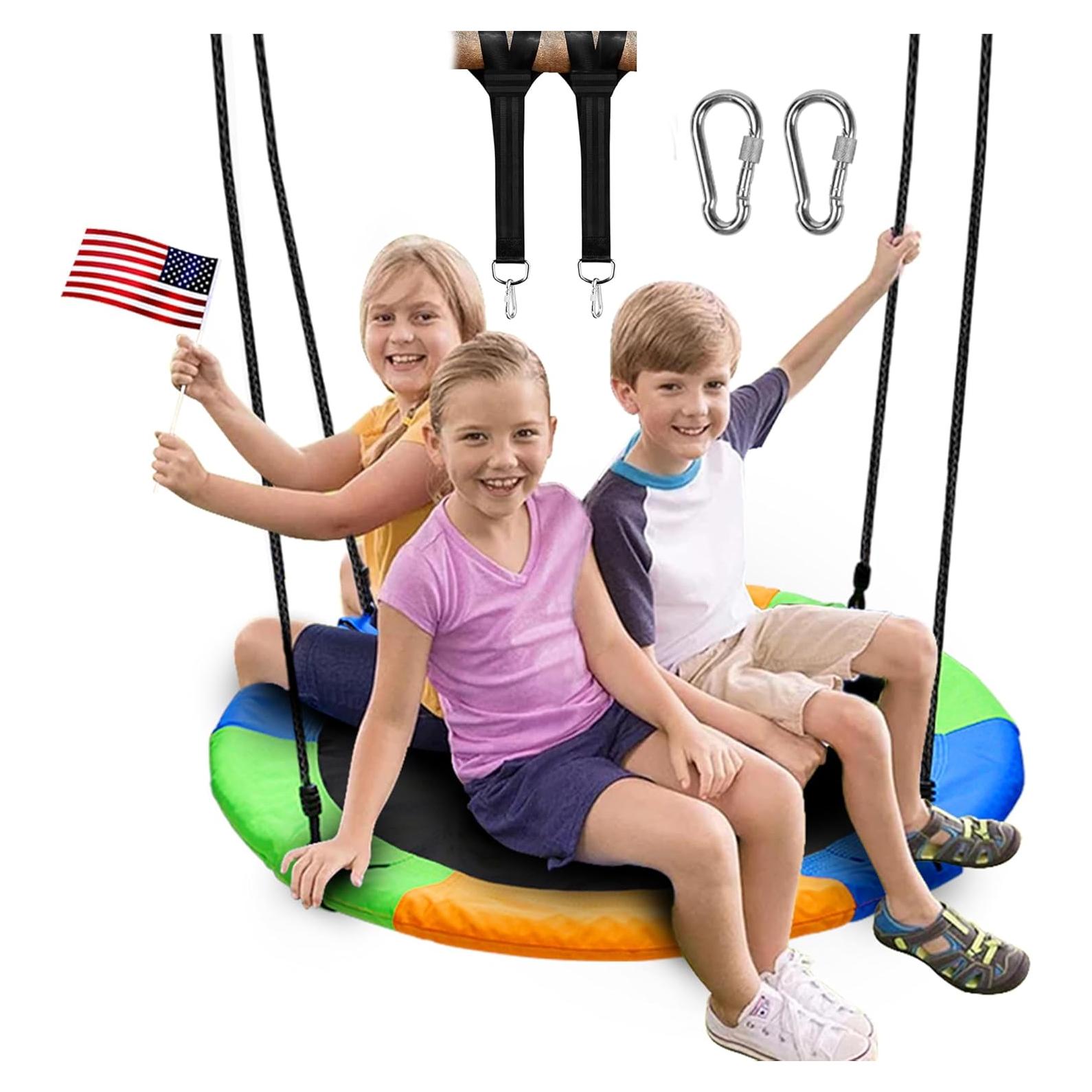 Columpio Redondo Juegoal 40" para Niños - Alta Capacidad 272kg