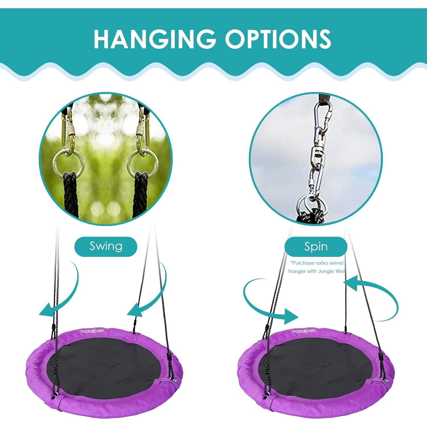 Columpio Plato JUNGLE WELL 100cm Impermeable 900D Púrpura