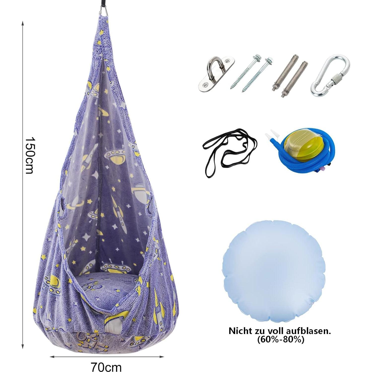 Silla de Columpio Sensorial ZAIXIA para Niños - 70 cm