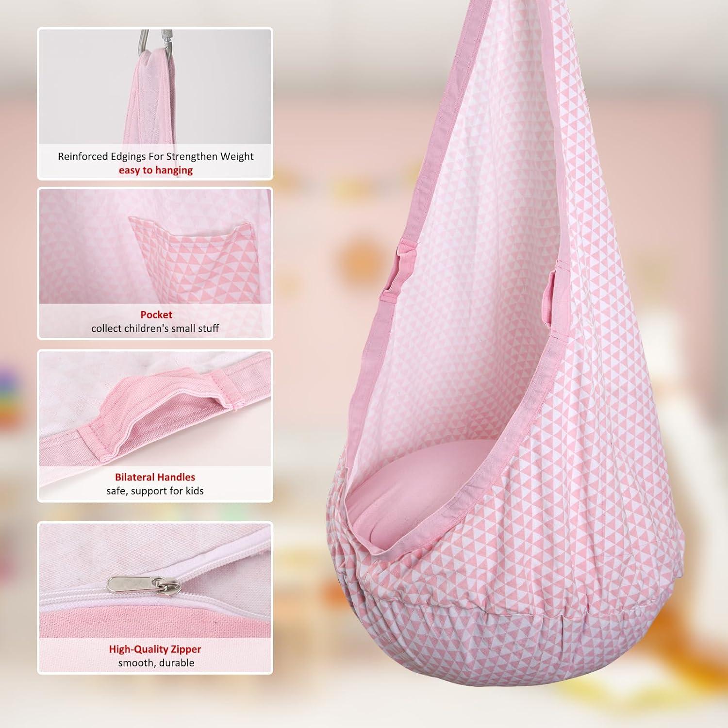 Silla Columpio para Niños YAERSI, Hamaca Inflable 70cm, 36kg