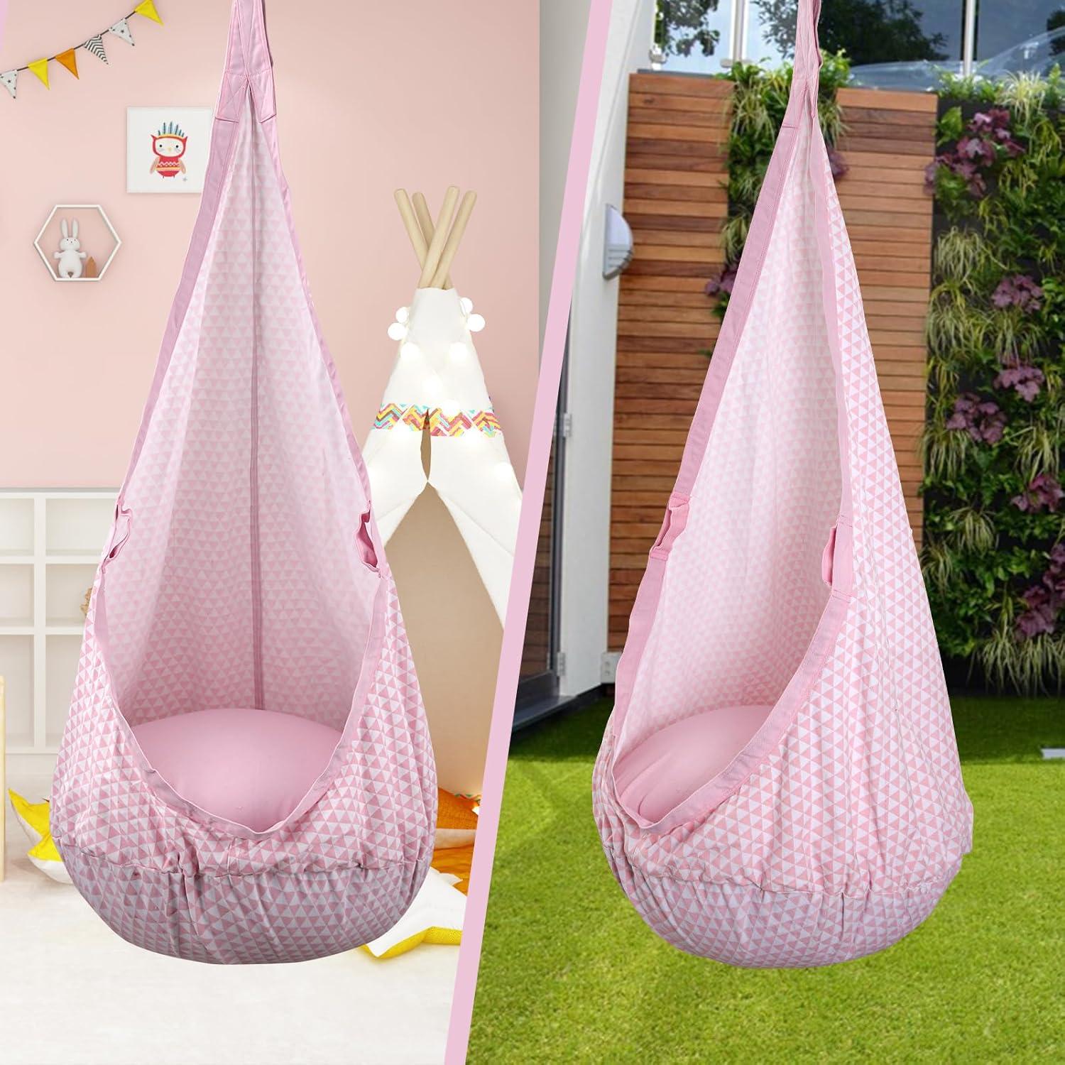 Silla Columpio para Niños YAERSI, Hamaca Inflable 70cm, 36kg