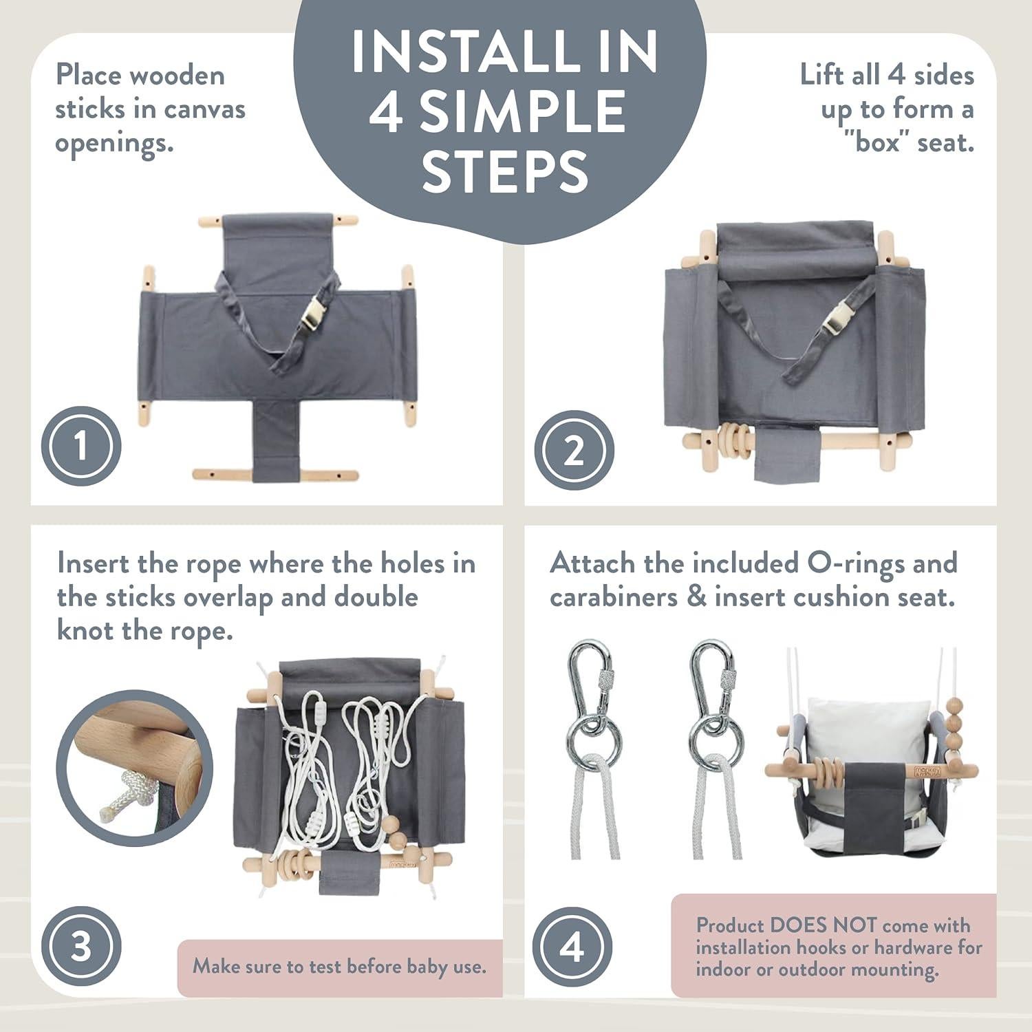 Columpio para Bebés Monkey & Mouse - Silla Colgante 1.74 kg