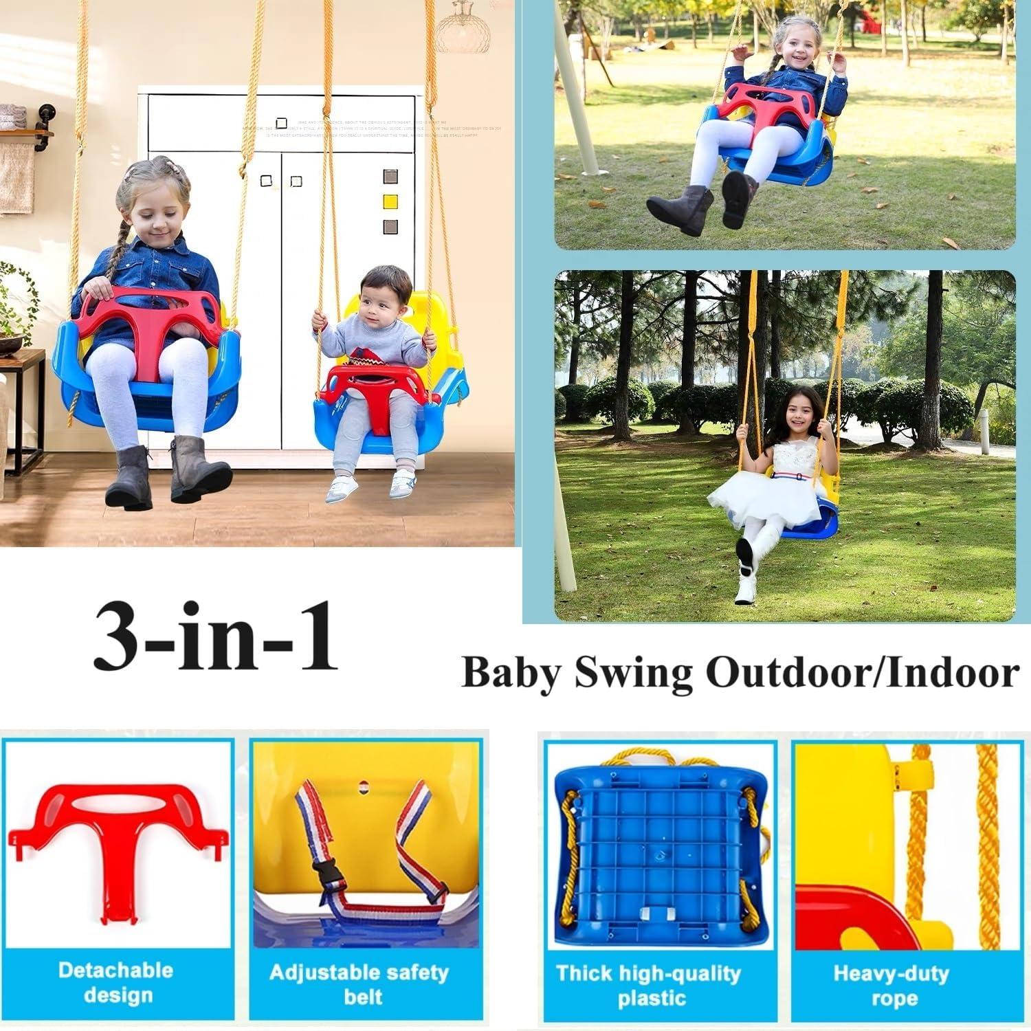 Columpio 3 en 1 Godhop para Bebés y Niños Pequeños