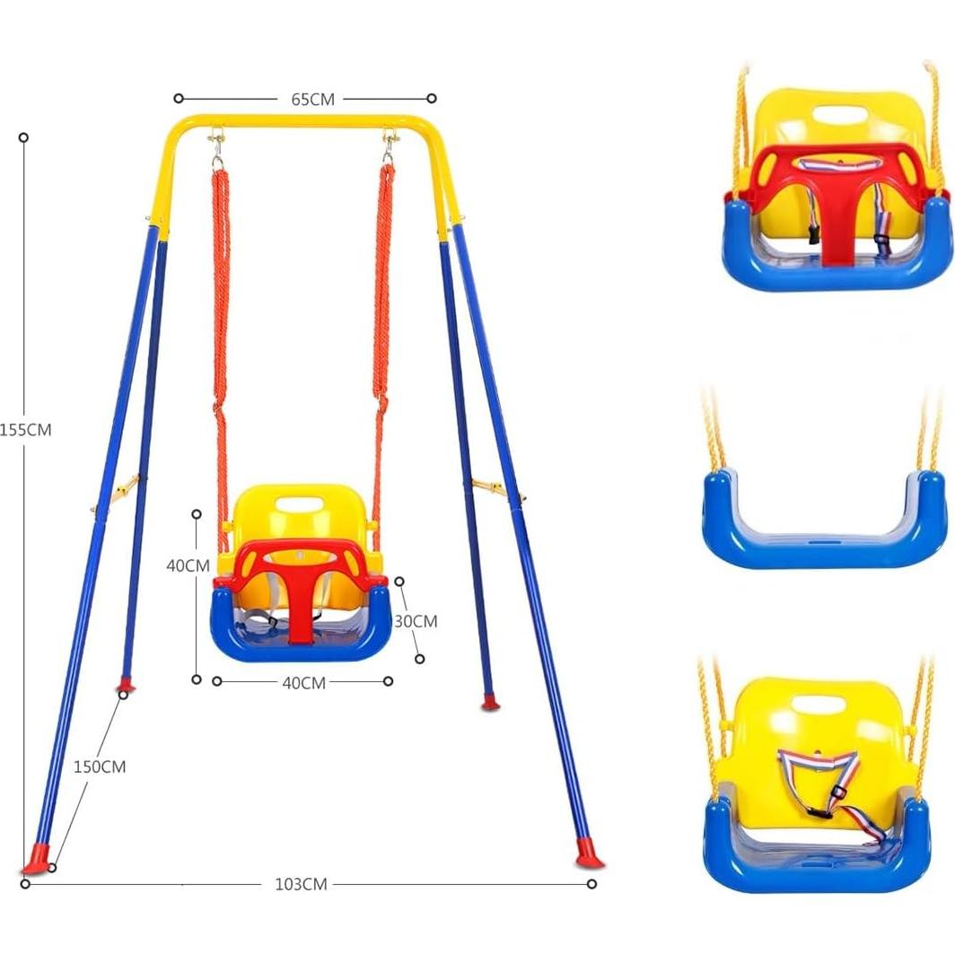 Columpio 3 en 1 Godhop para Bebés y Niños Pequeños