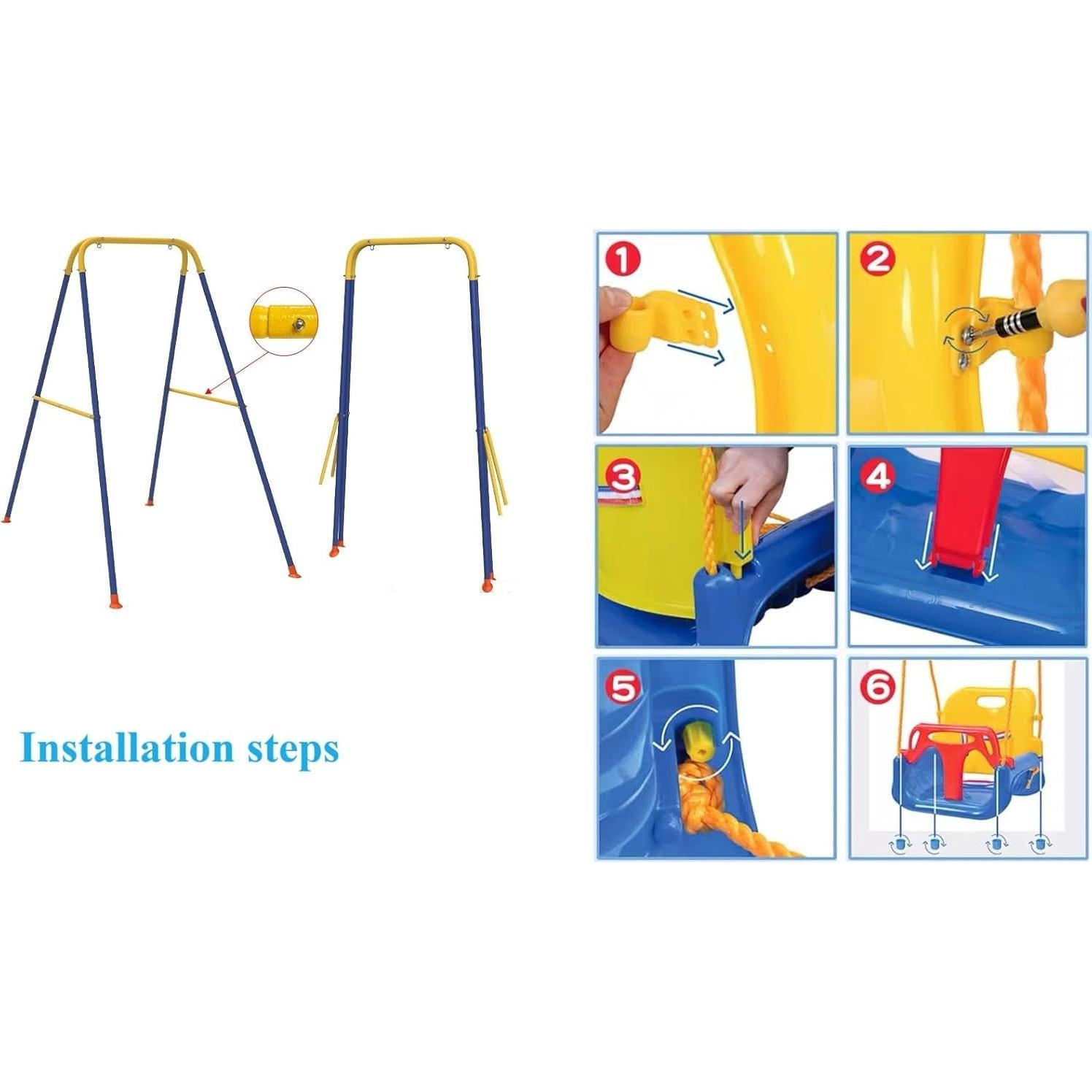 Columpio 3 en 1 Godhop para Bebés y Niños Pequeños