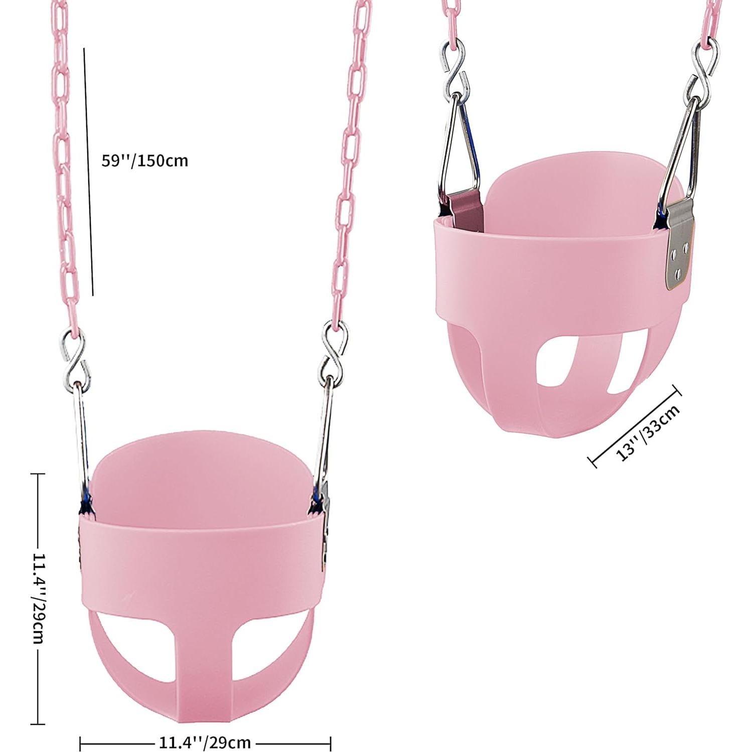 Asiento de columpio KINSPORY para niños - Rosa, alta resistencia