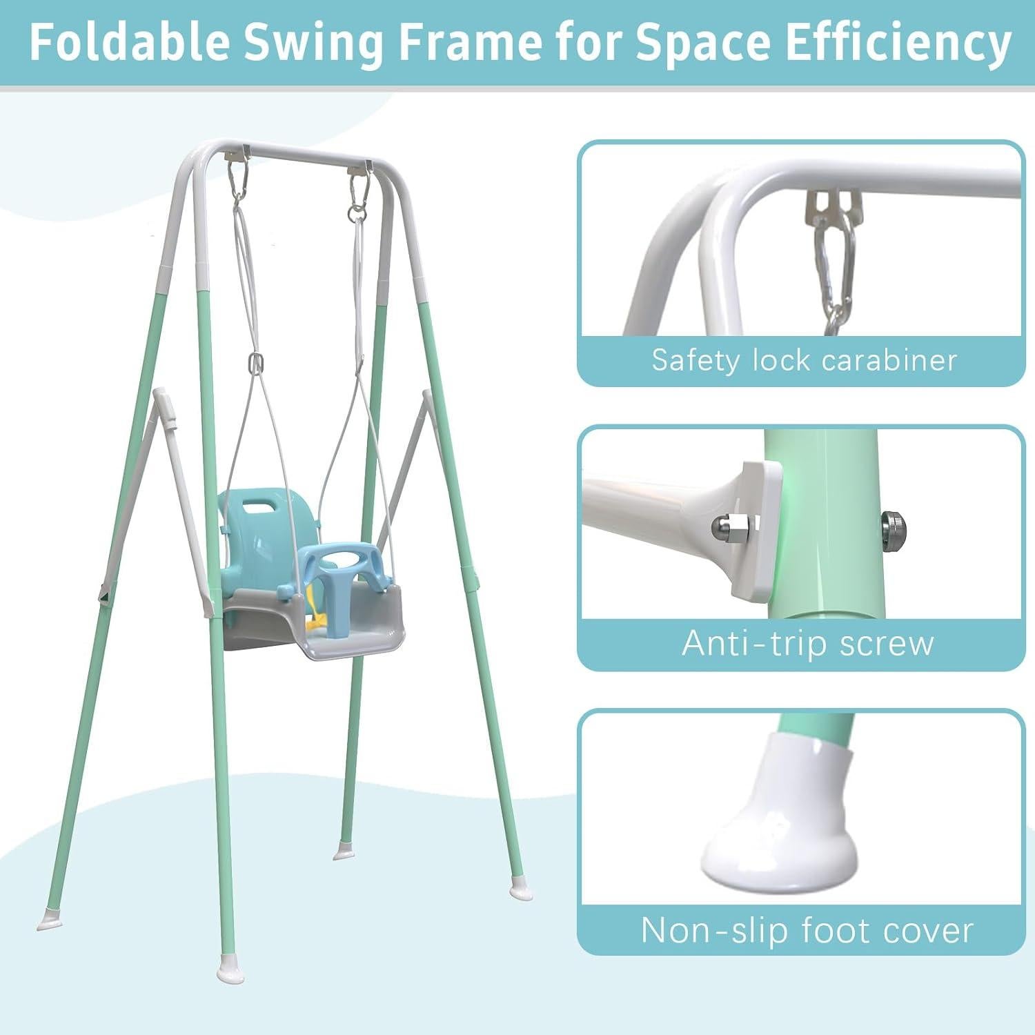 Columpio Multifuncional Plegable Yozoia para Niños - Azul