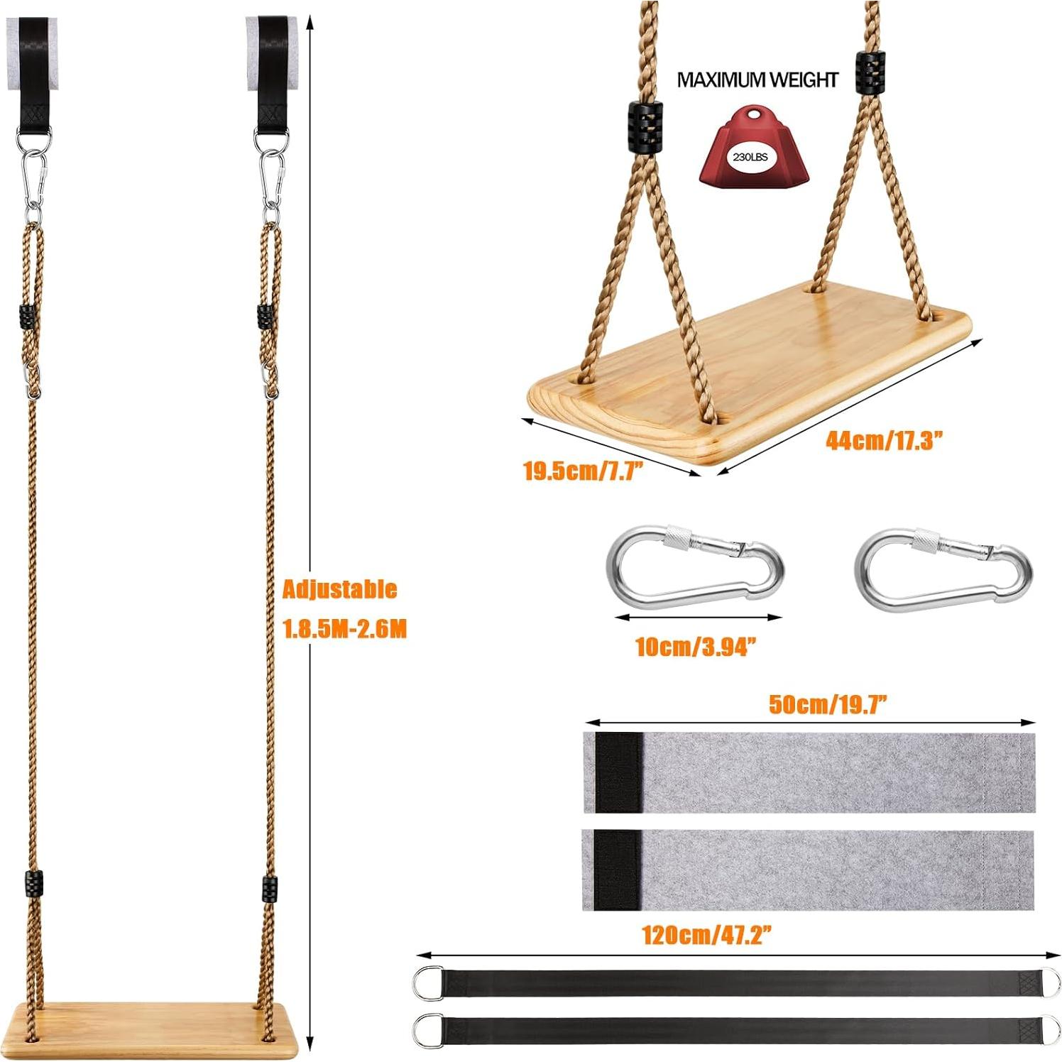 Columpio de Madera SimpleArt 43.9x19.6cm para Niños