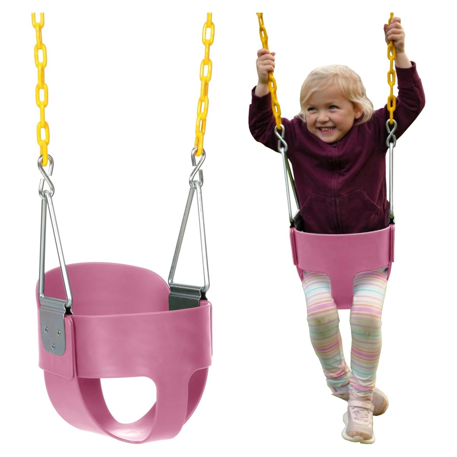 Asiento de columpio para niños Eastern Jungle Gym rosa 29.2x25.4cm