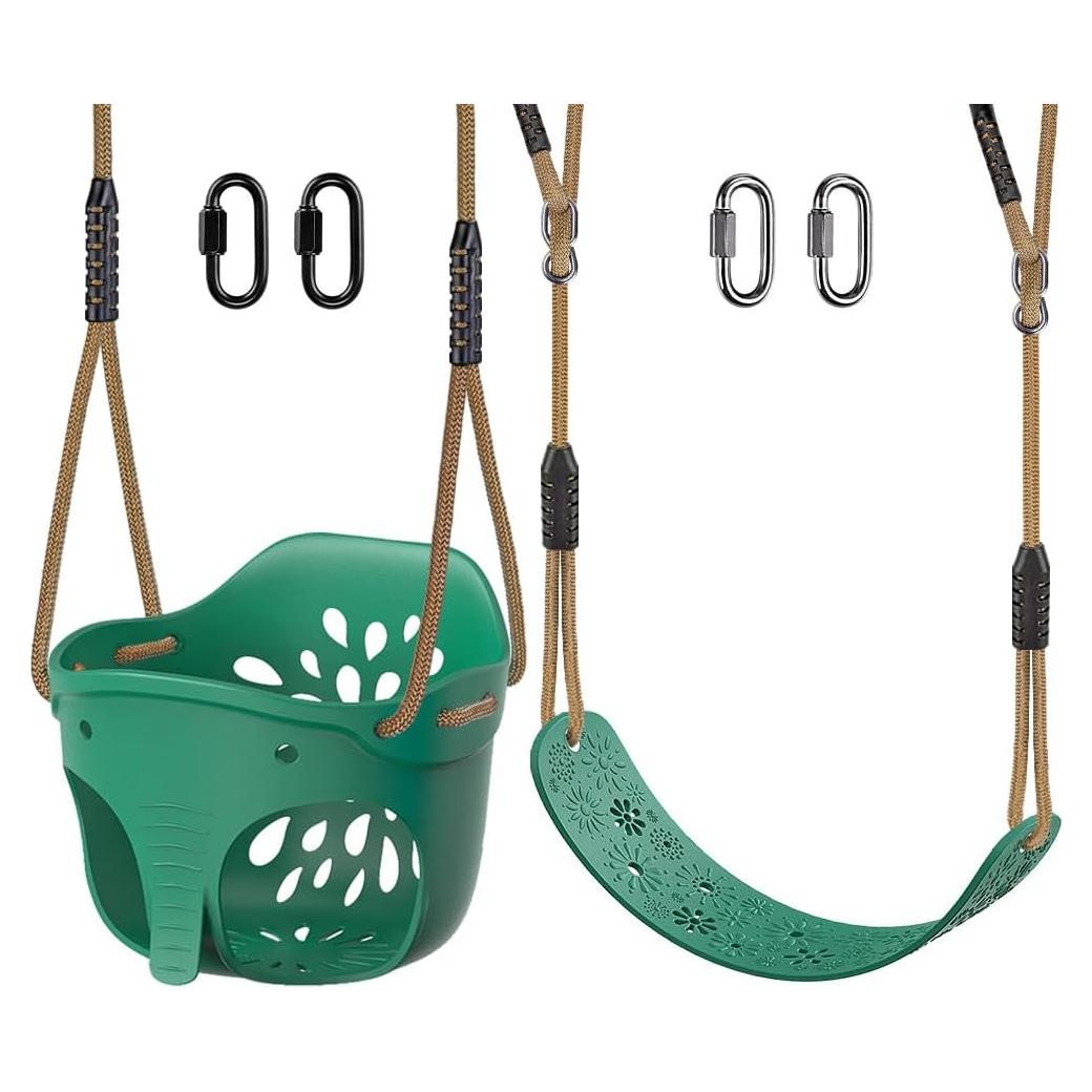 Columpio de Cubo para Niños Dolibest Elefante Verde 600LB