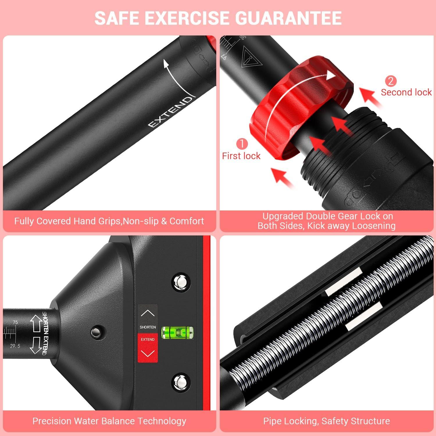 Barra de Dominadas Sportneer Ajustable para Puerta 200 kg