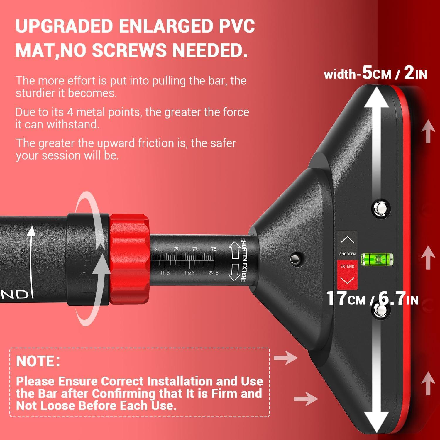 Barra de Dominadas Sportneer Ajustable para Puerta 200 kg