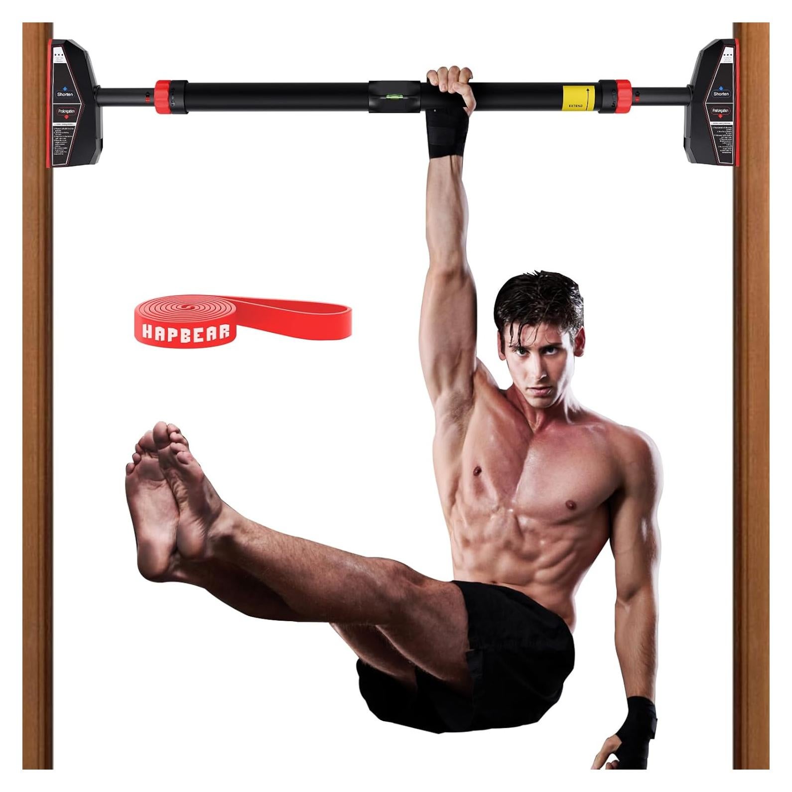 Barra de Dominadas HAPBEAR Ajustable para Marco de Puerta