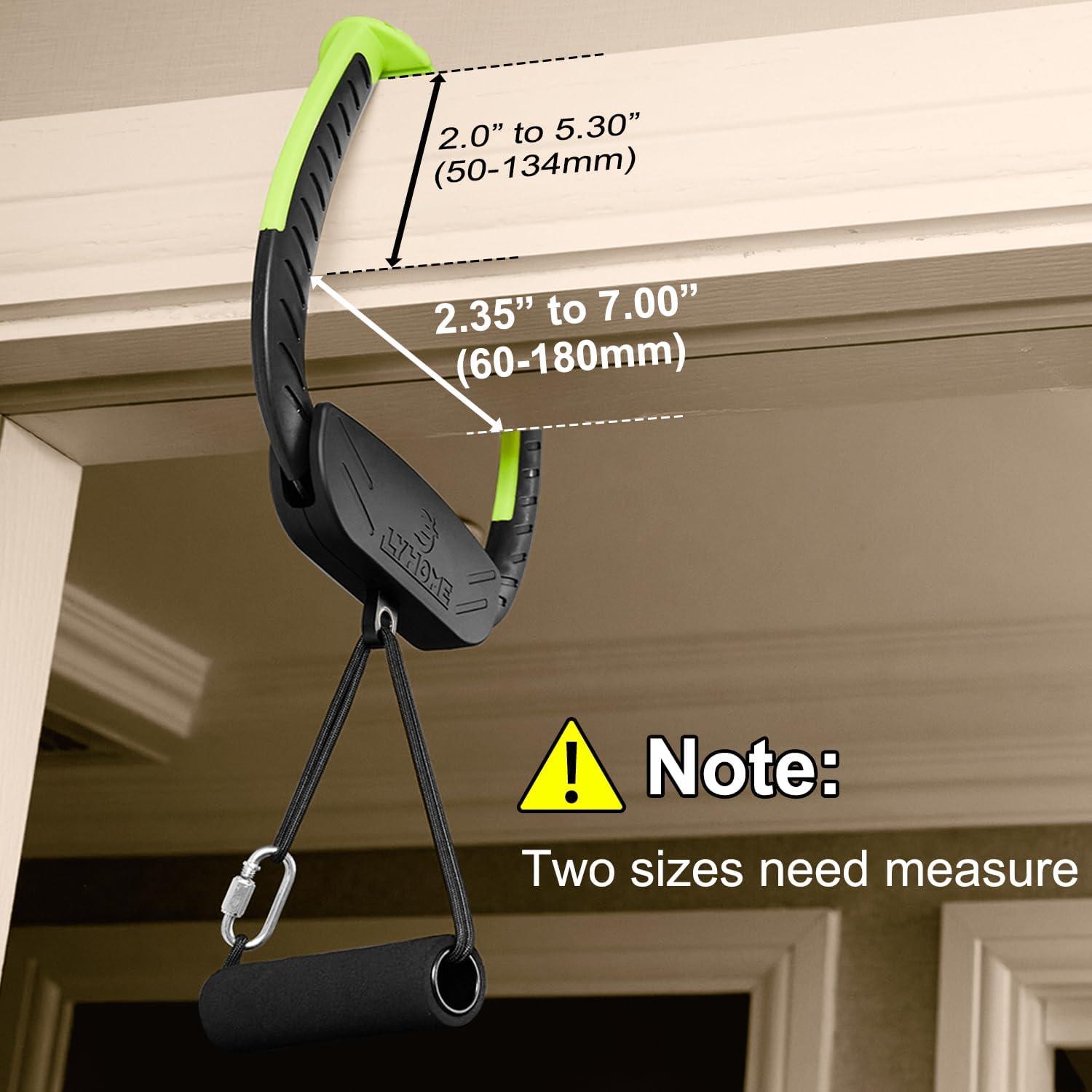 Barra de Dominadas Portátil LYHOME Ajustable 113.4 kg Verde y Negro