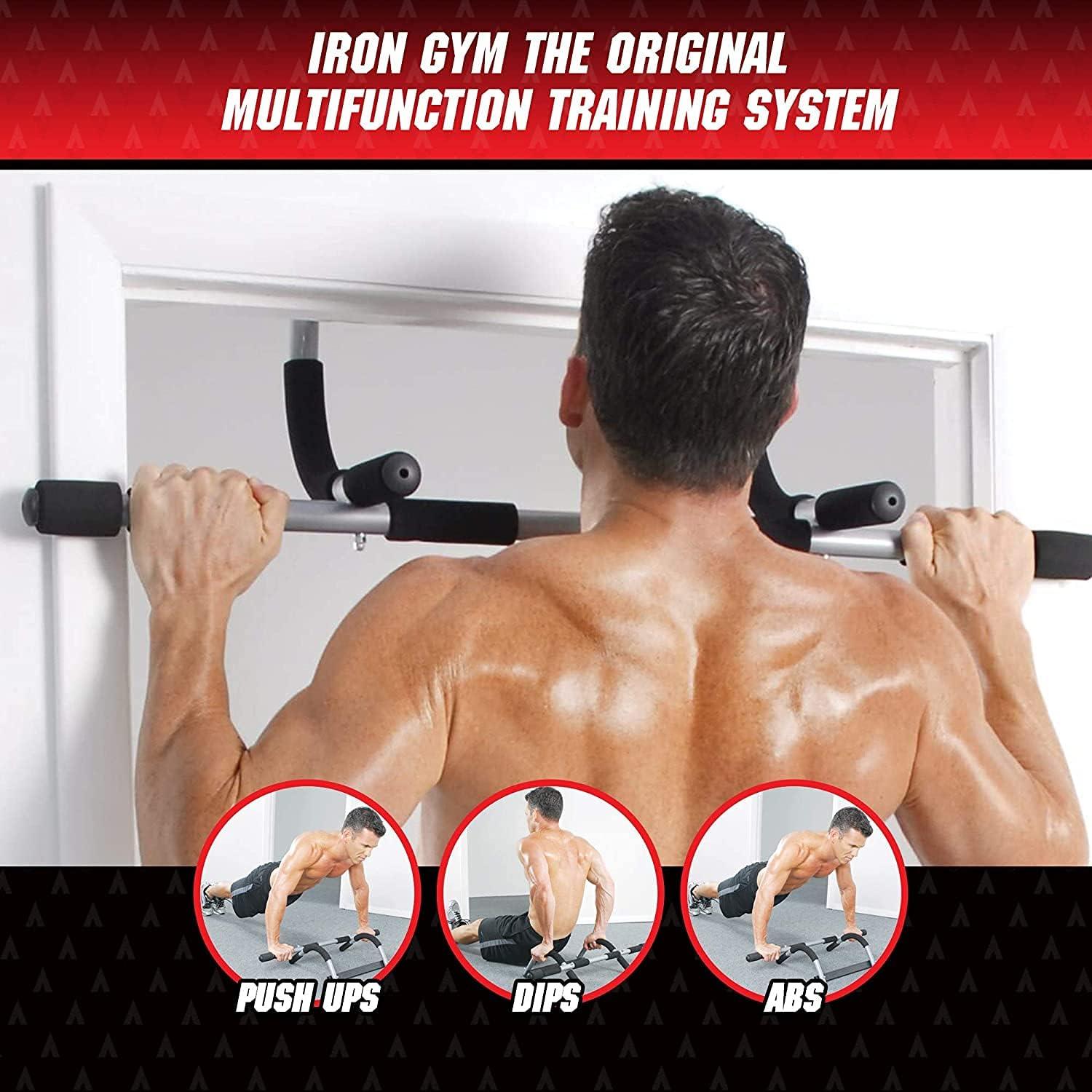 Barra de Dominadas Iron Gym Original Ajustable para Puerta