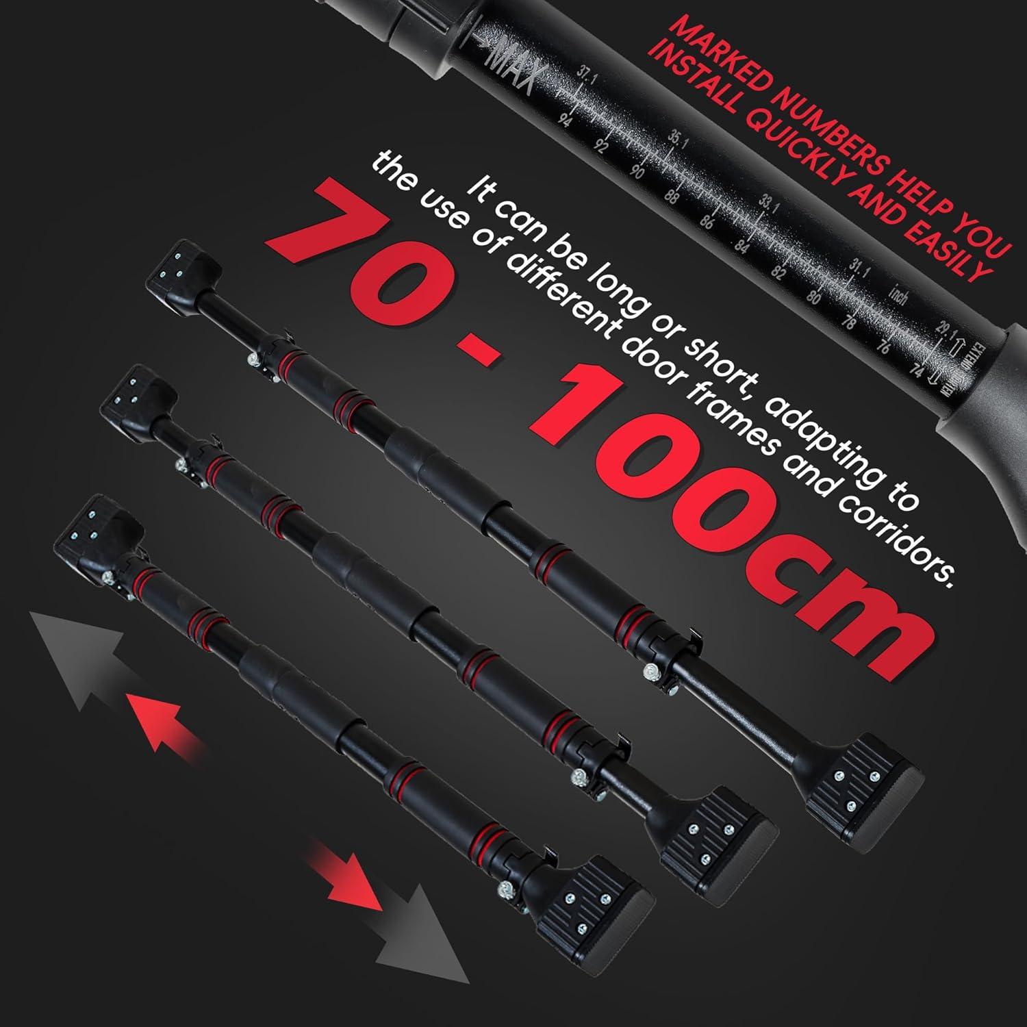 Barra de Dominadas Leikefitness Ajustable para Puerta 1.65kg