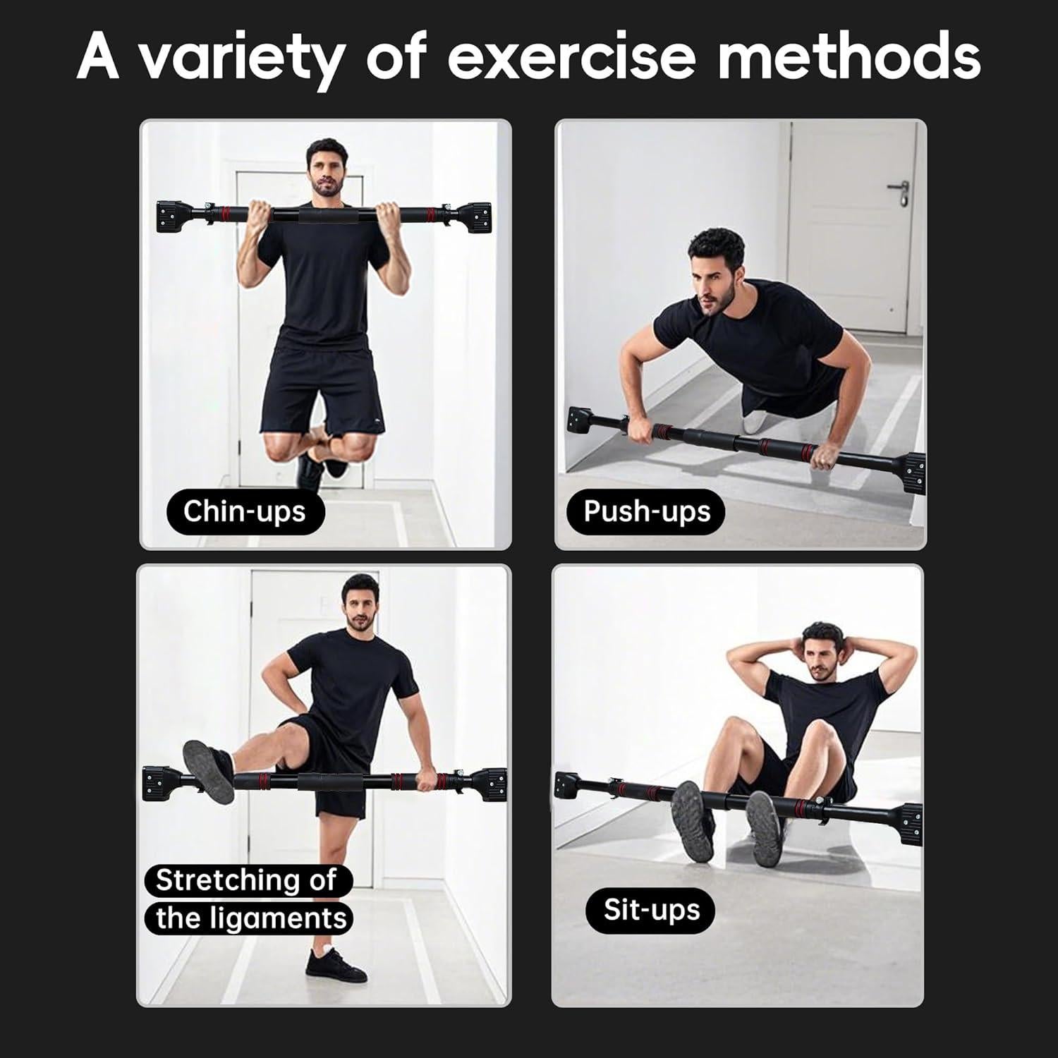 Barra de Dominadas Leikefitness Ajustable para Puerta 1.65kg