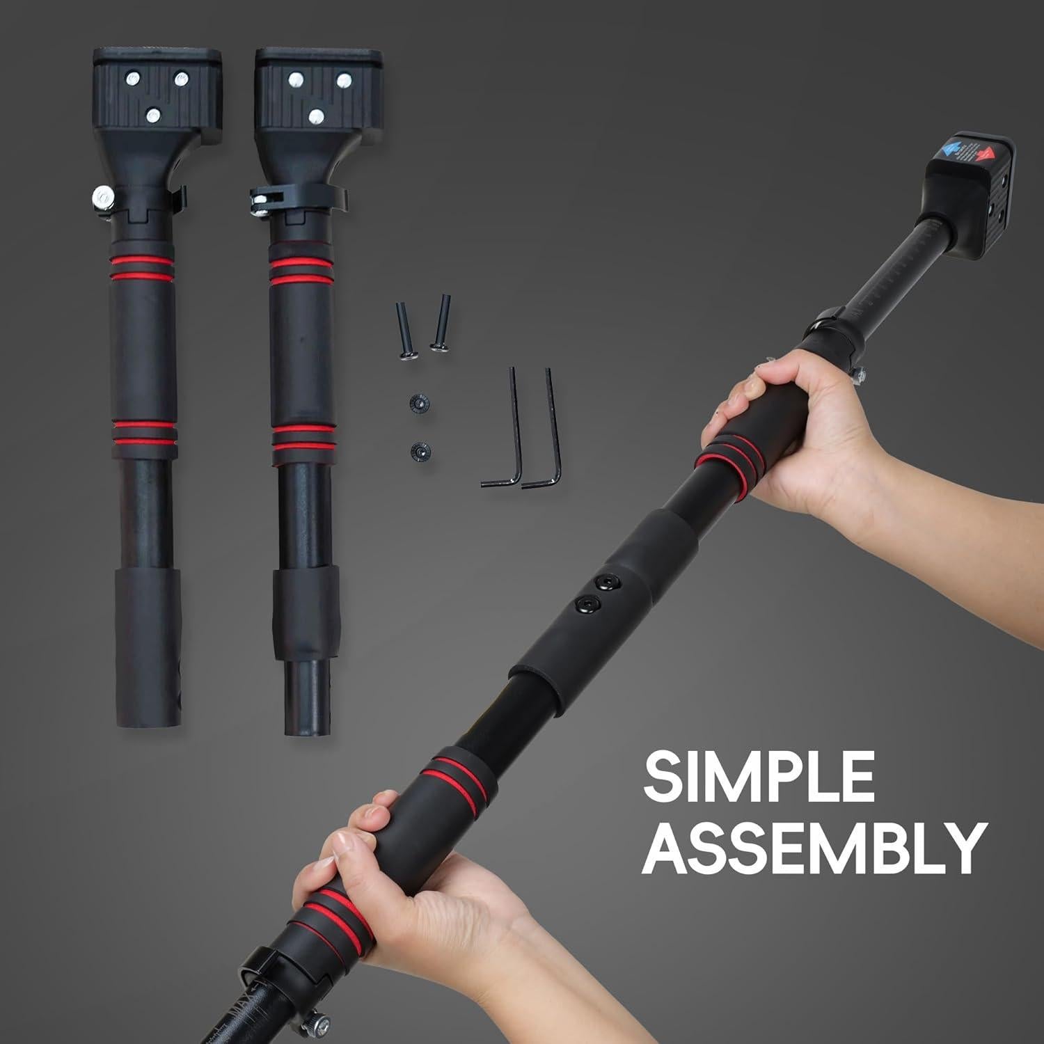 Barra de Dominadas Leikefitness Ajustable para Puerta 1.65kg