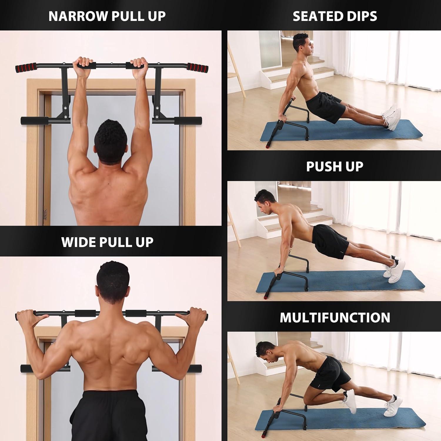 Barra de Dominadas ONETWOFIT OT049102-1 para Puerta 199.58 kg