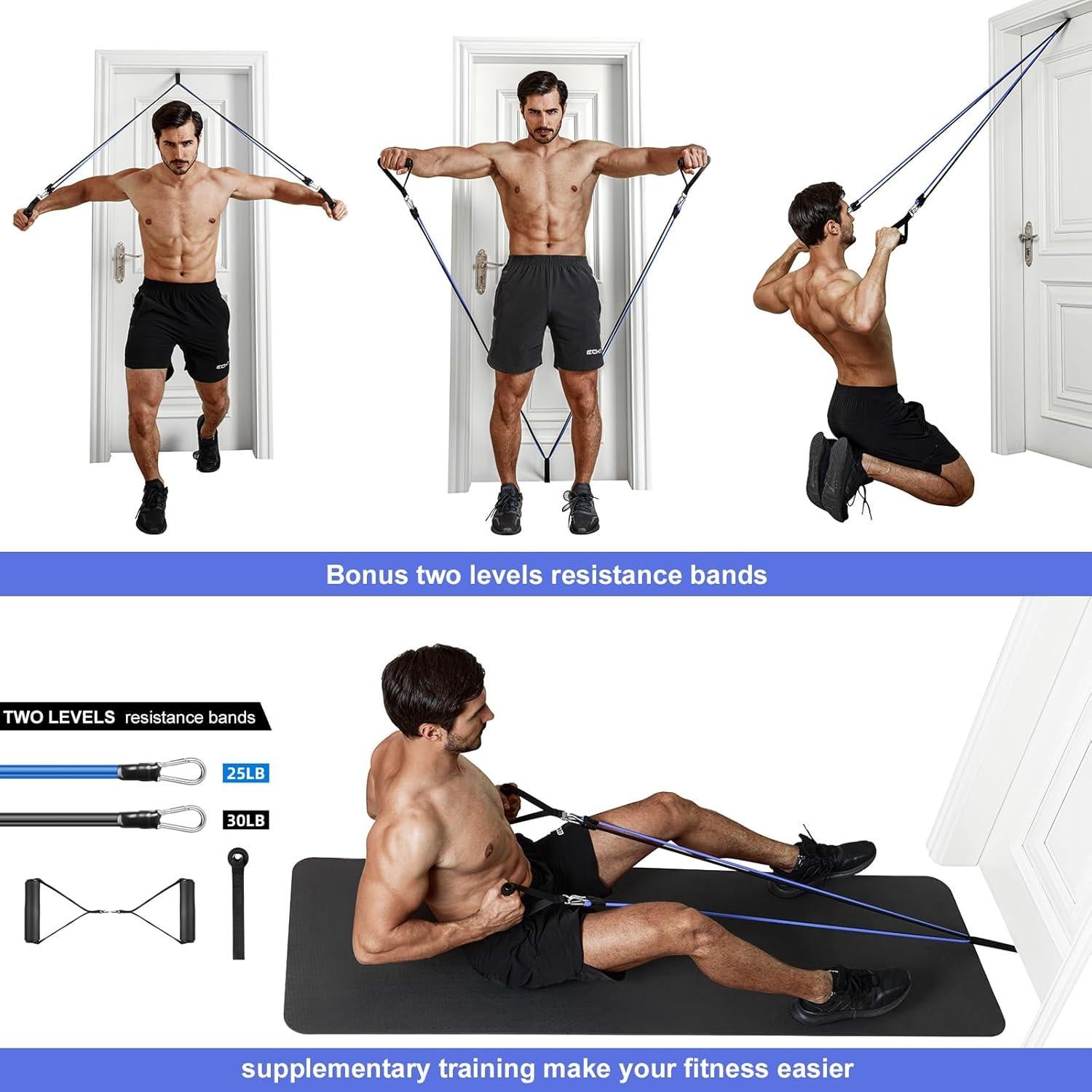 Barra de Dominadas Ally Peaks para Puerta - Soporta 199.58 kg