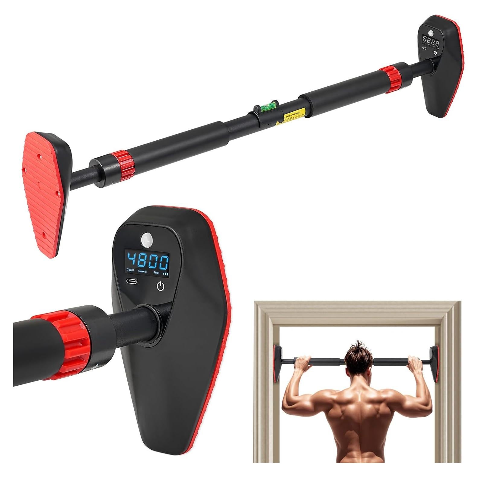 Barra de Dominadas Ajustable BoxactionsS con Contador Digital