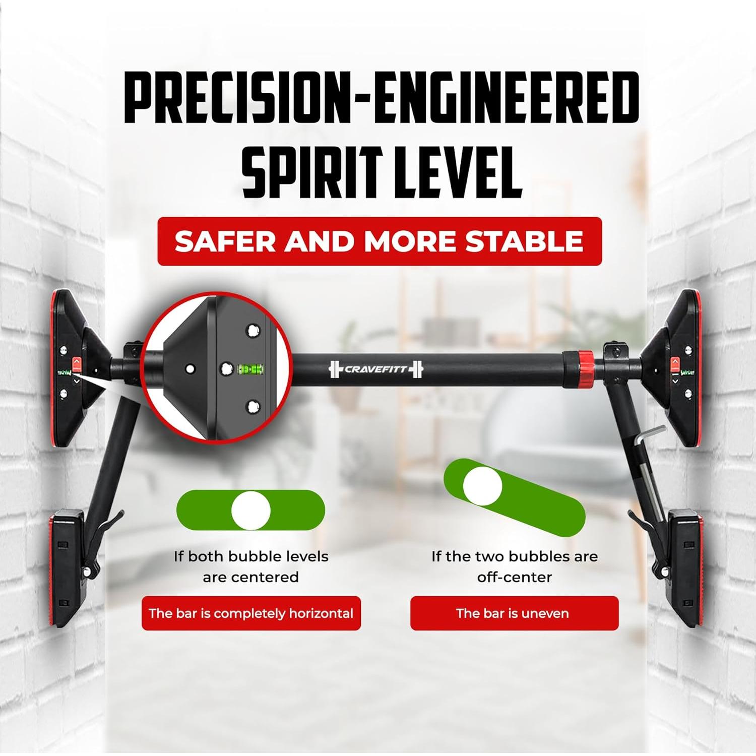 Barra de Dominadas Ajustable Cravefitt para Puerta 75.9-90.2 cm