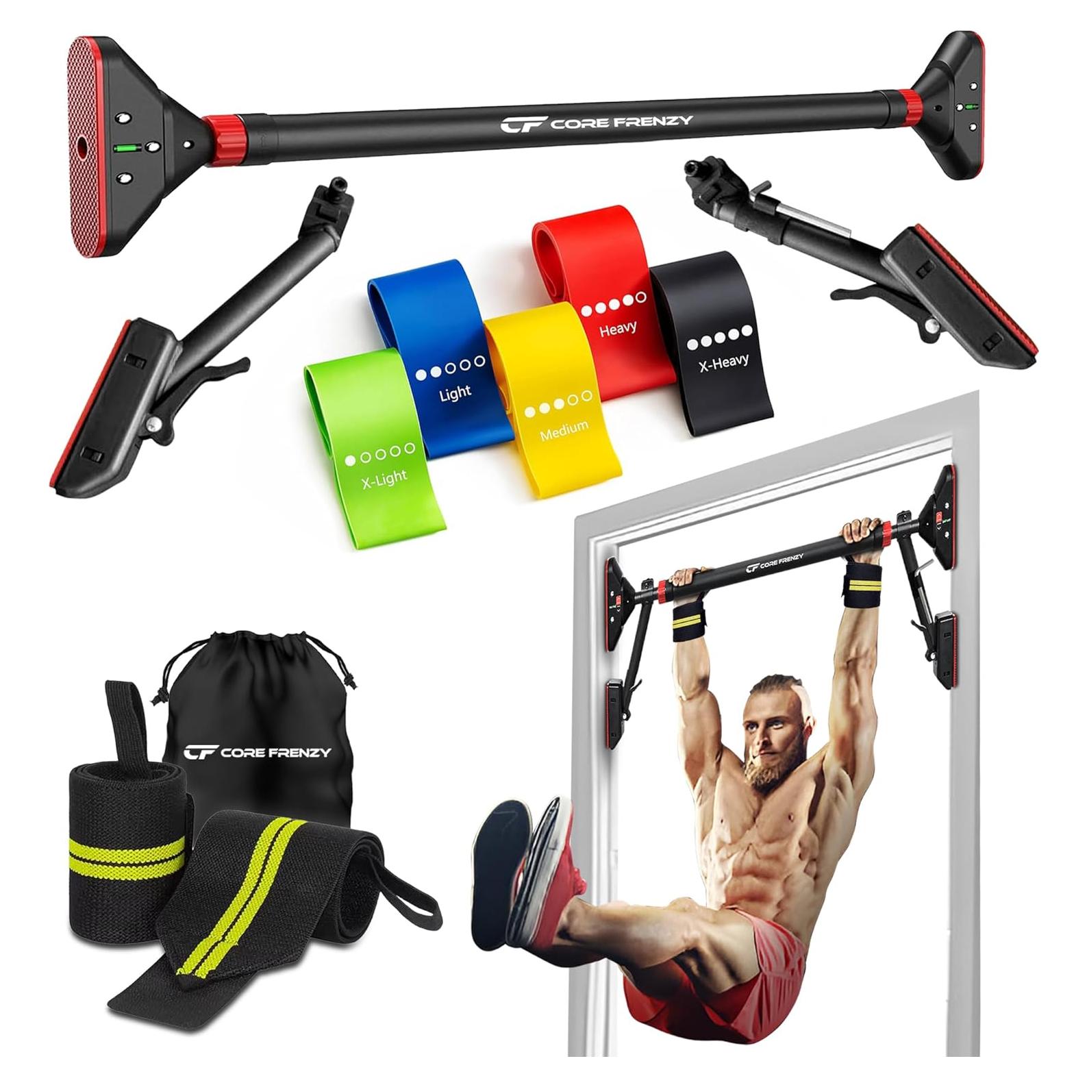 Barra de Dominadas Ajustable CORE FRENZY para Puerta 75.9-95.3 cm