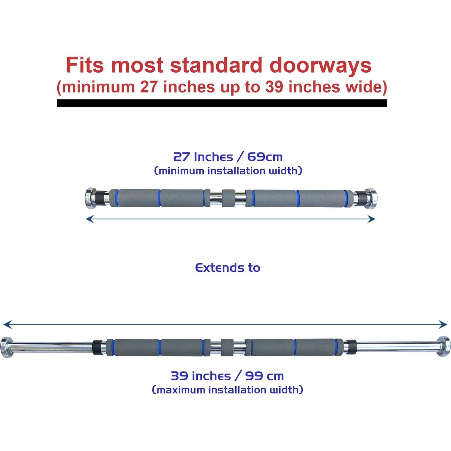 Barra de Dominadas GF Garren Fitness Ajustable 27-39 Pulgadas