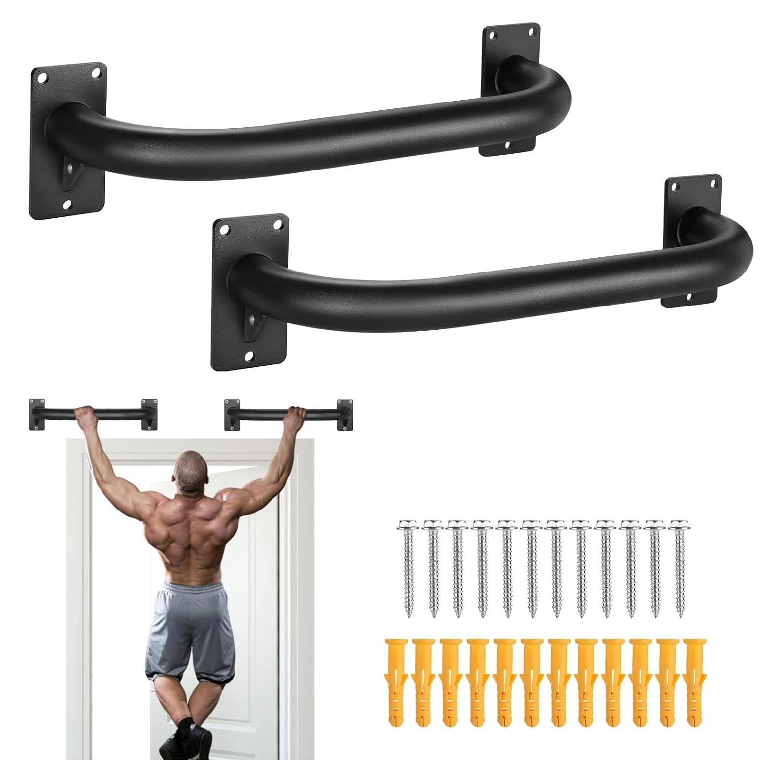 Barra de Dominadas TOBWOLF Ajustable Montada en Pared 227 kg