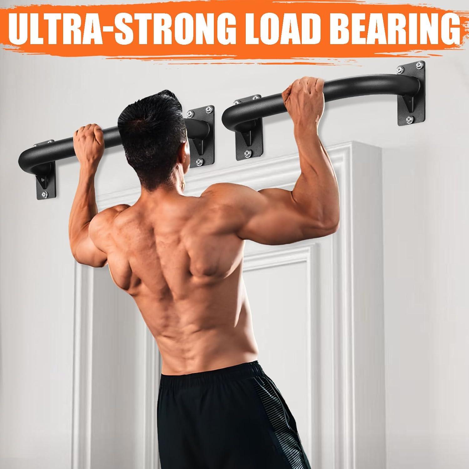Barra de Dominadas TOBWOLF Ajustable Montada en Pared 227 kg