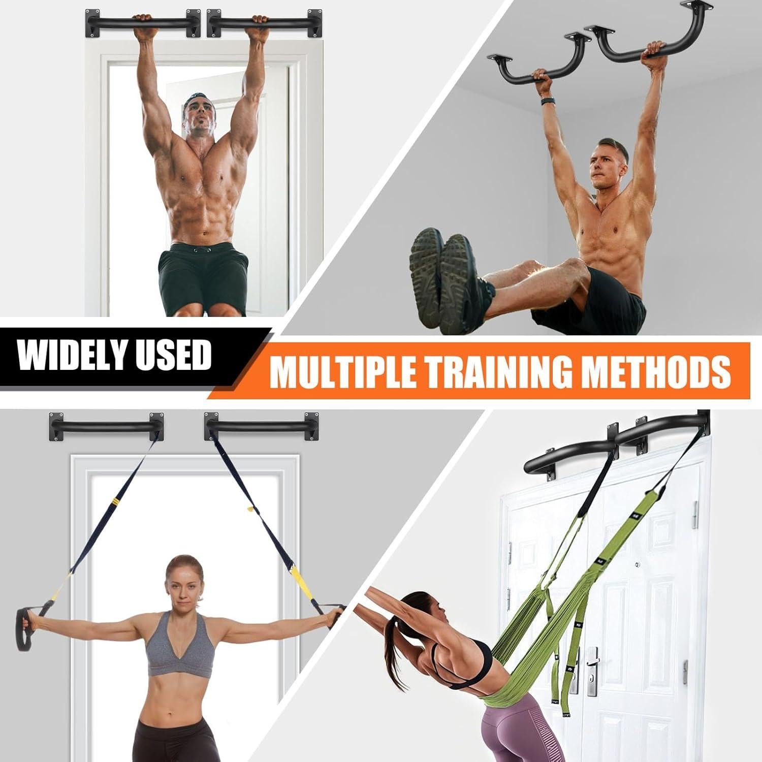 Barra de Dominadas TOBWOLF Ajustable Montada en Pared 227 kg