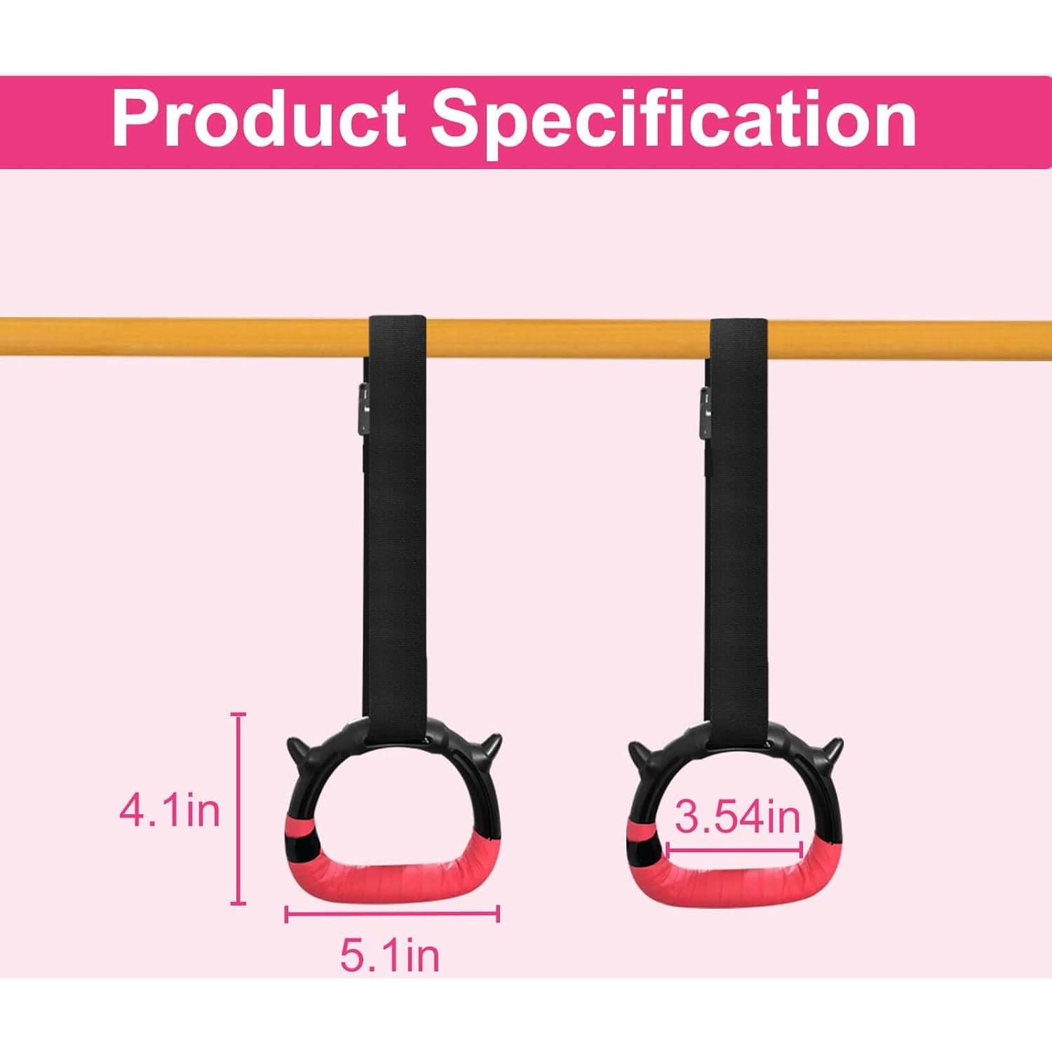 Anillas de Gimnasia RINREA para Niños con Correas Ajustables