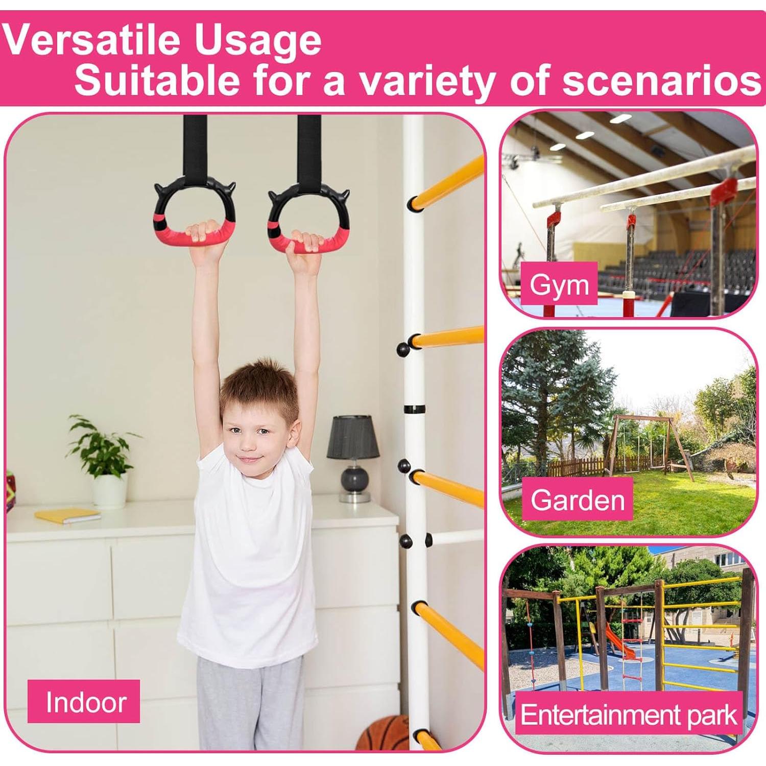 Anillas de Gimnasia RINREA para Niños con Correas Ajustables