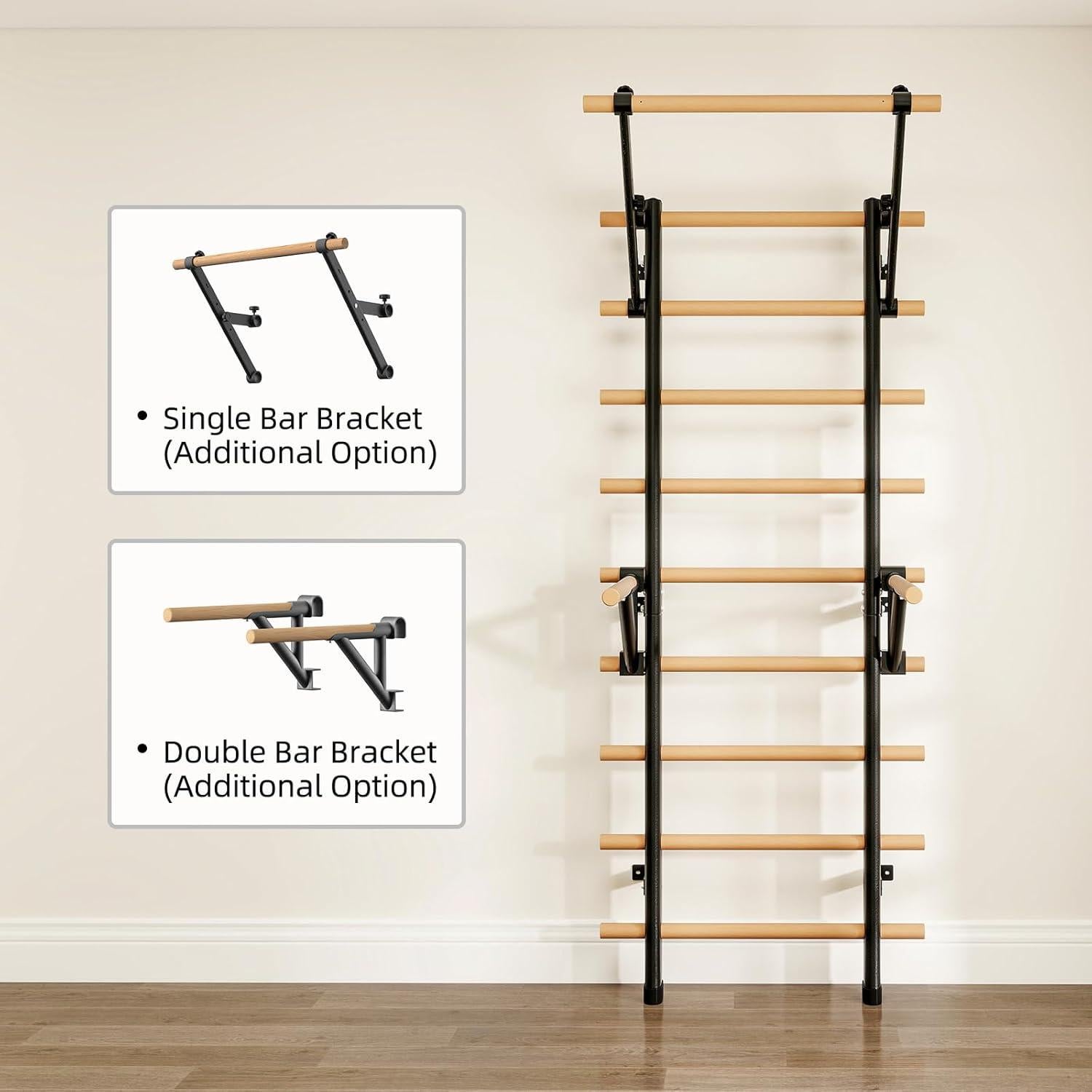 Barra de Madera DHT WA2 para Entrenamiento en Pared 198 cm