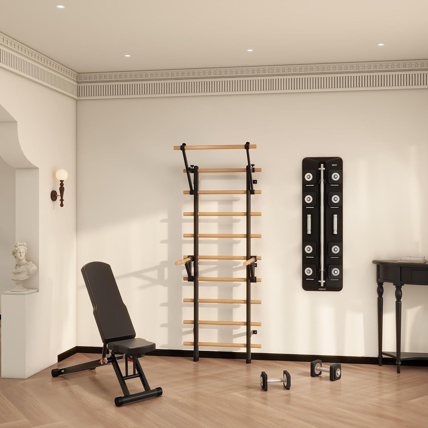 Barra de Madera DHT WA2 para Entrenamiento en Pared 198 cm