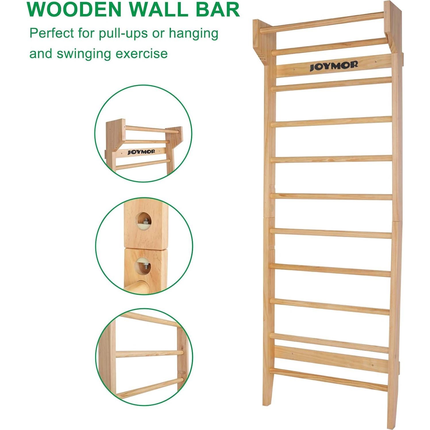 Escalera Sueca de Madera JOYMOR para Ejercicios en Casa