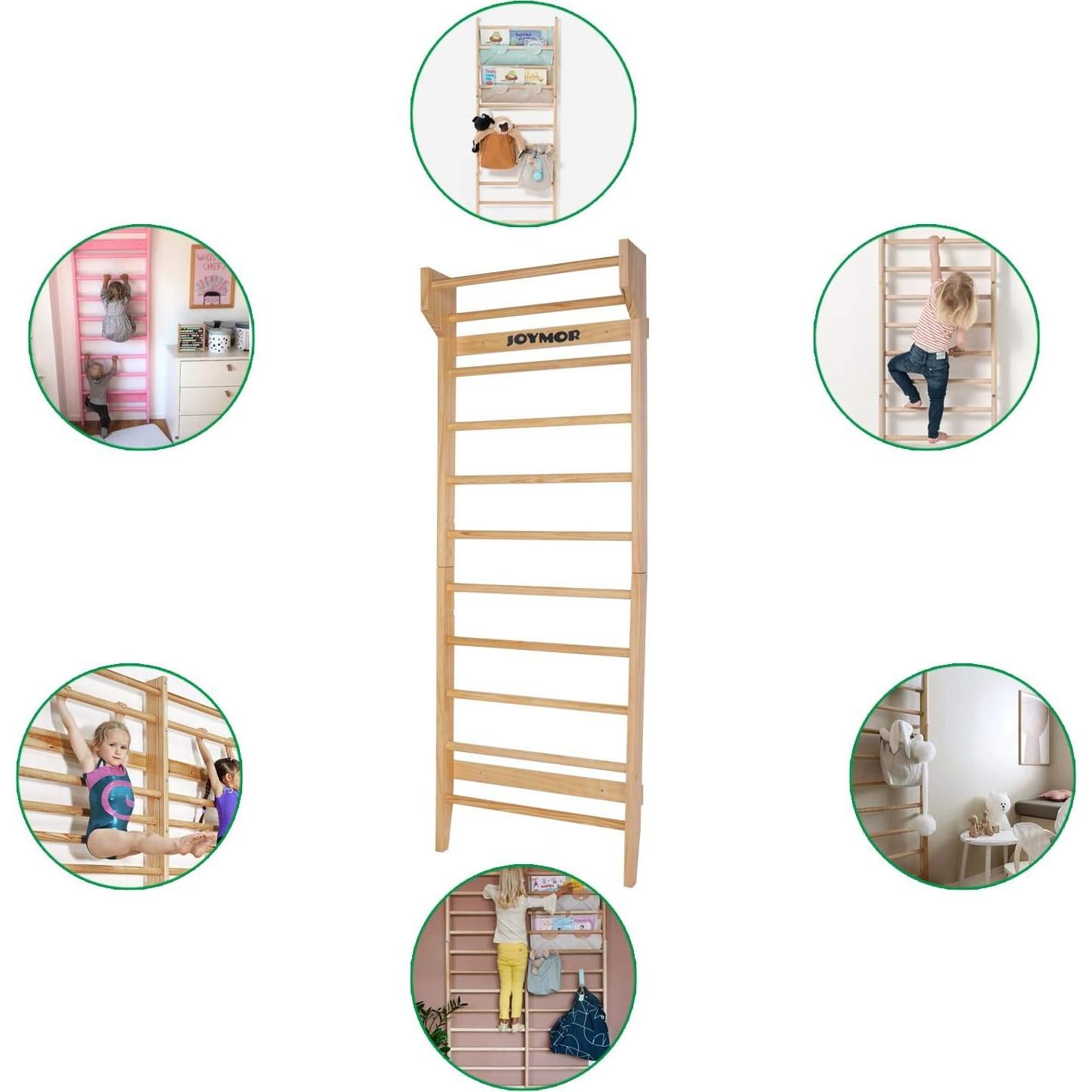 Escalera Sueca de Madera JOYMOR para Ejercicios en Casa