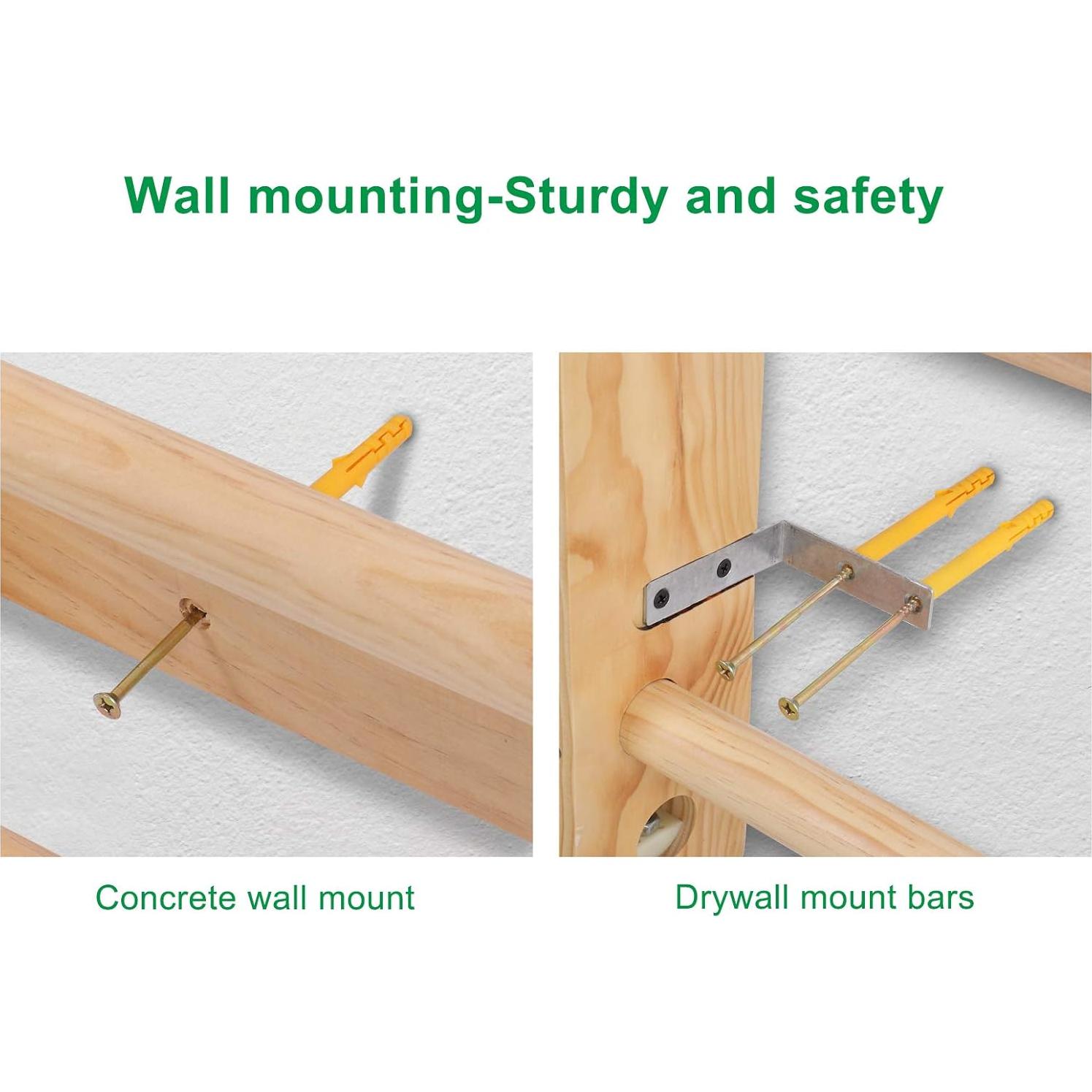 Escalera Sueca de Madera JOYMOR para Ejercicios en Casa