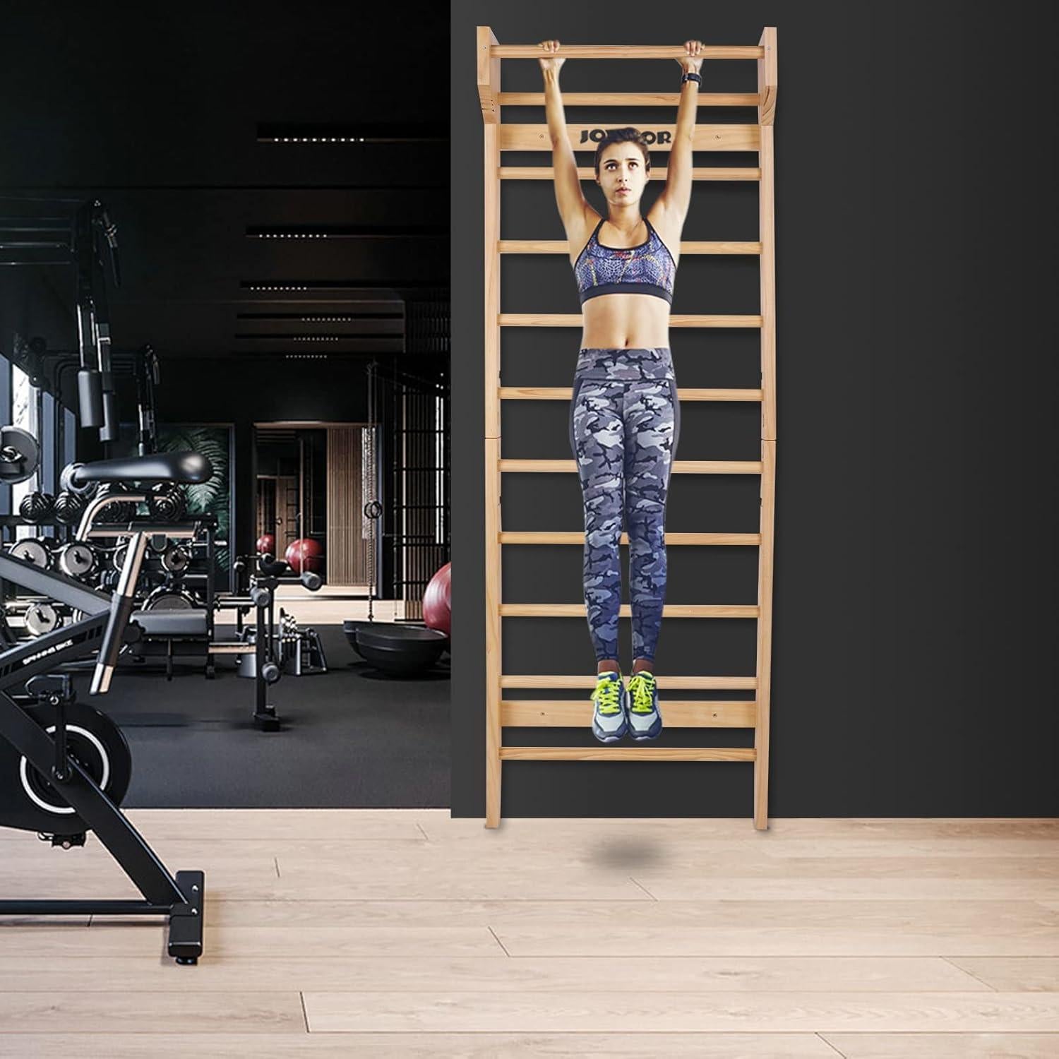 Escalera Sueca de Madera JOYMOR para Ejercicios en Casa