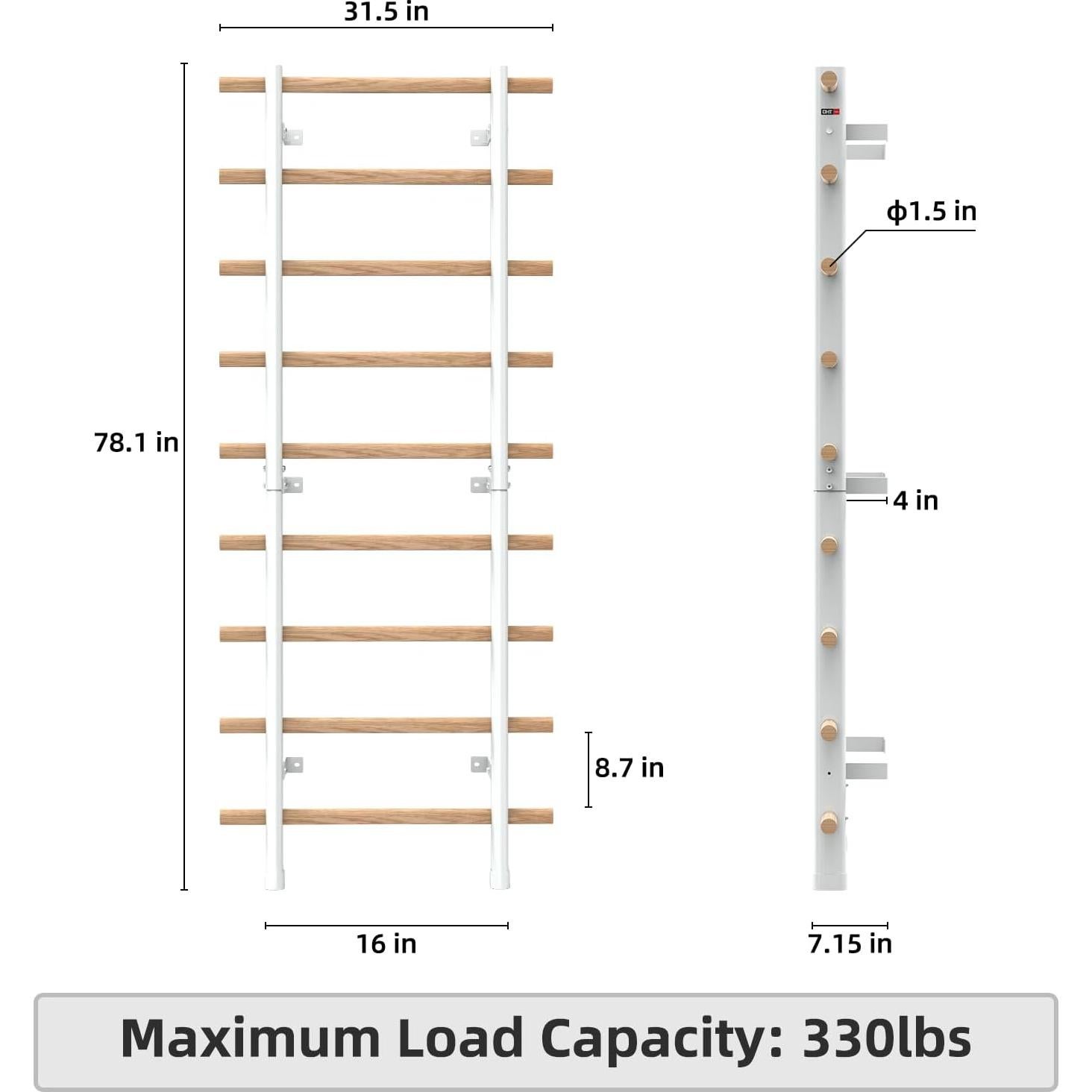 Escalera Sueca DHT WA2-W, Entrenador de Suspensión 9 Varillas