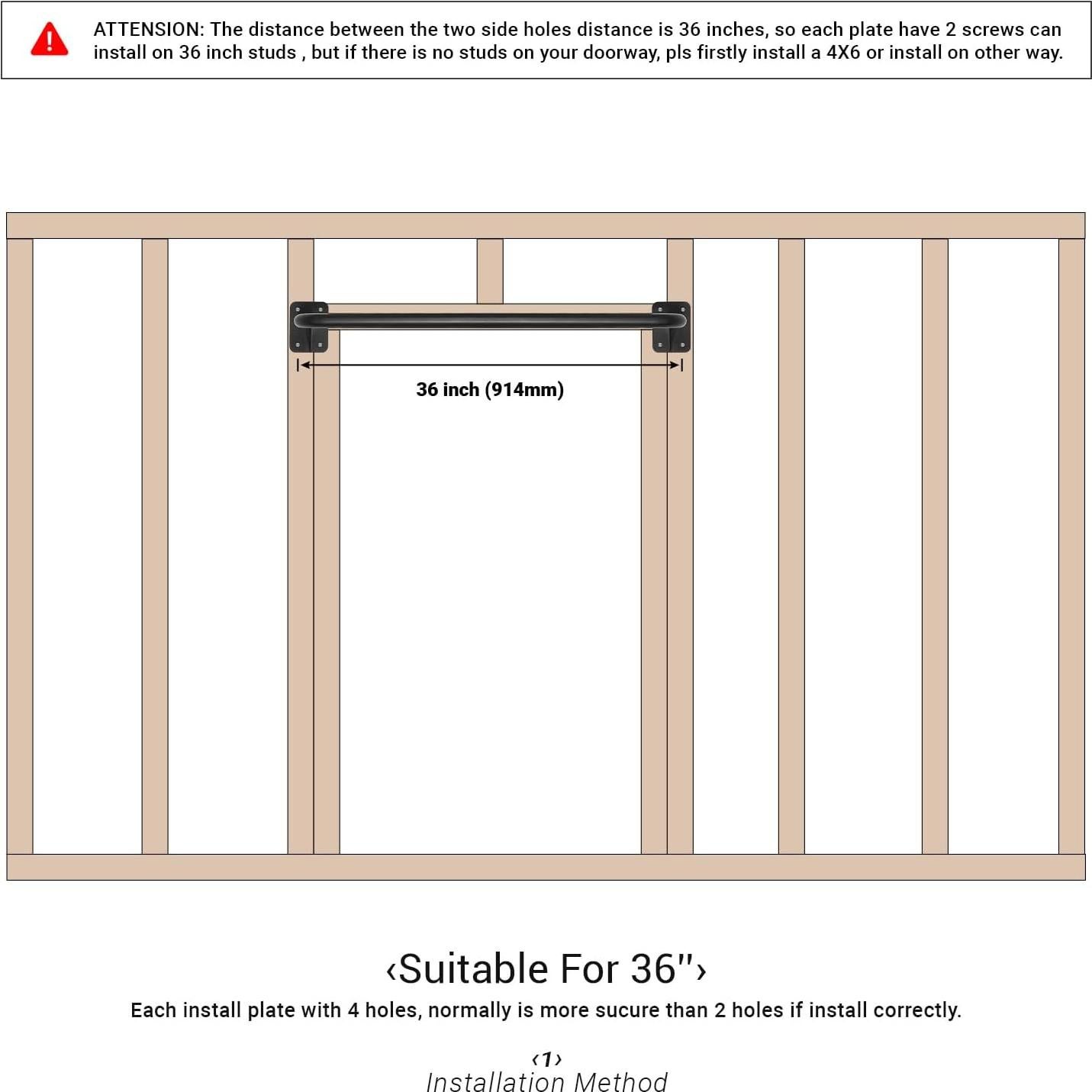 Barra de Dominadas Purife para Puerta, Soporta 227 kg, Acero